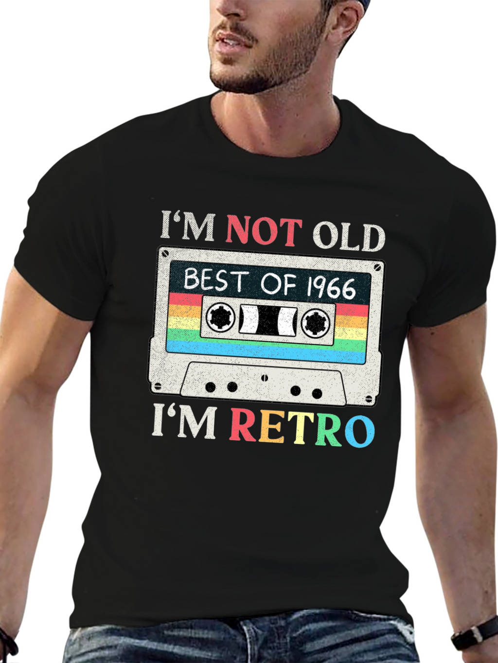 Im Not Old Im Retro 1966 Cassette Tape T-Shirt
