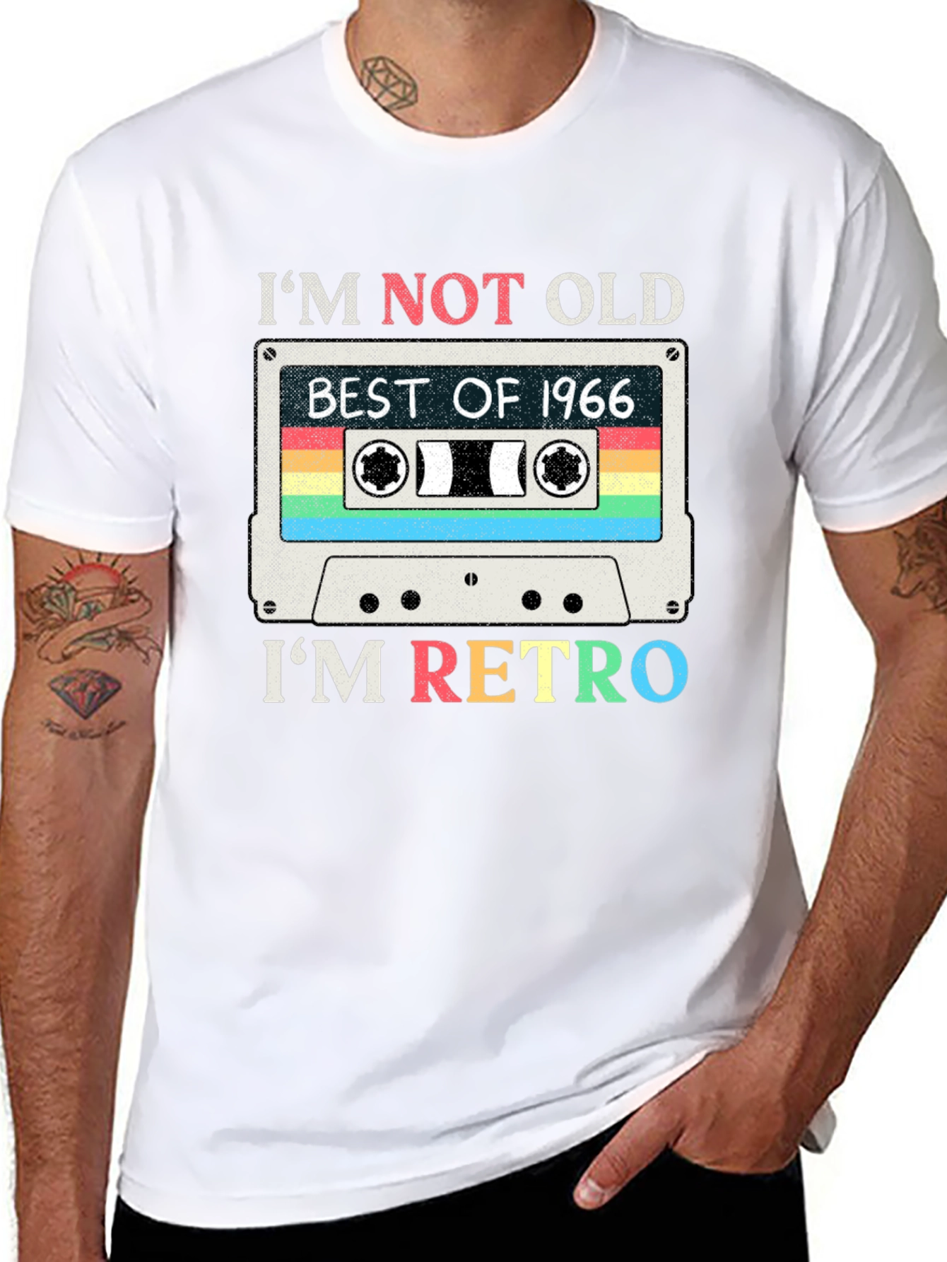 Im Not Old Im Retro 1966 Cassette Tape T-Shirt