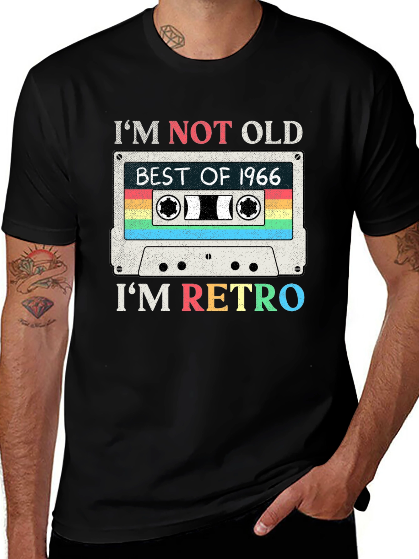 Im Not Old Im Retro 1966 Cassette Tape T-Shirt