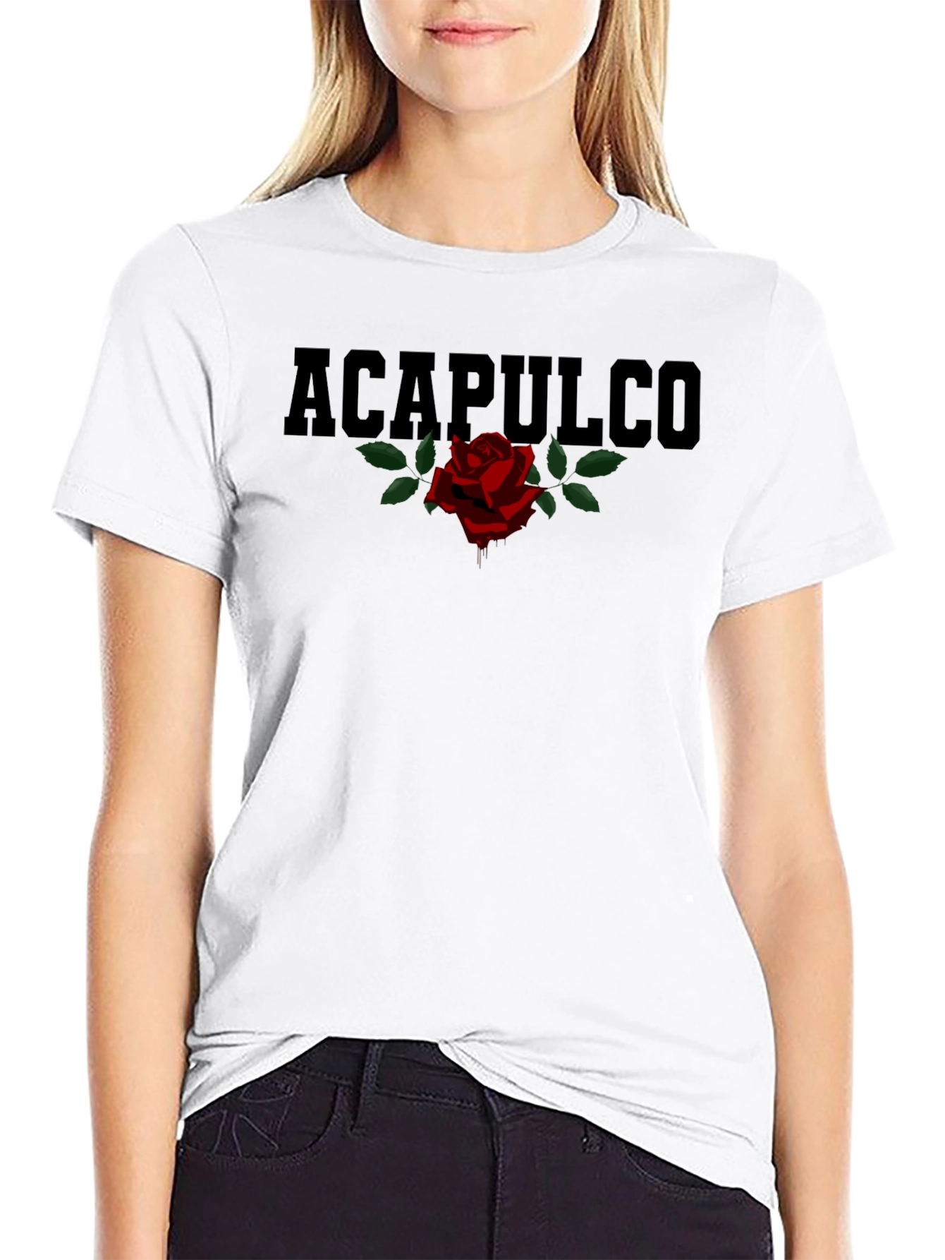 Acapulco Rose Graphic Print T-Shirt