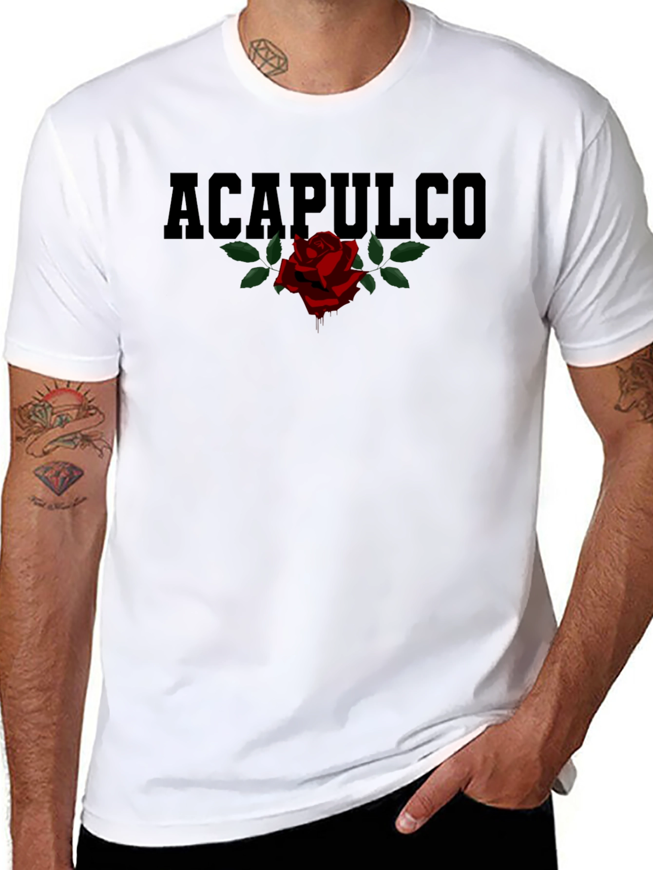 Acapulco Rose Graphic Print T-Shirt