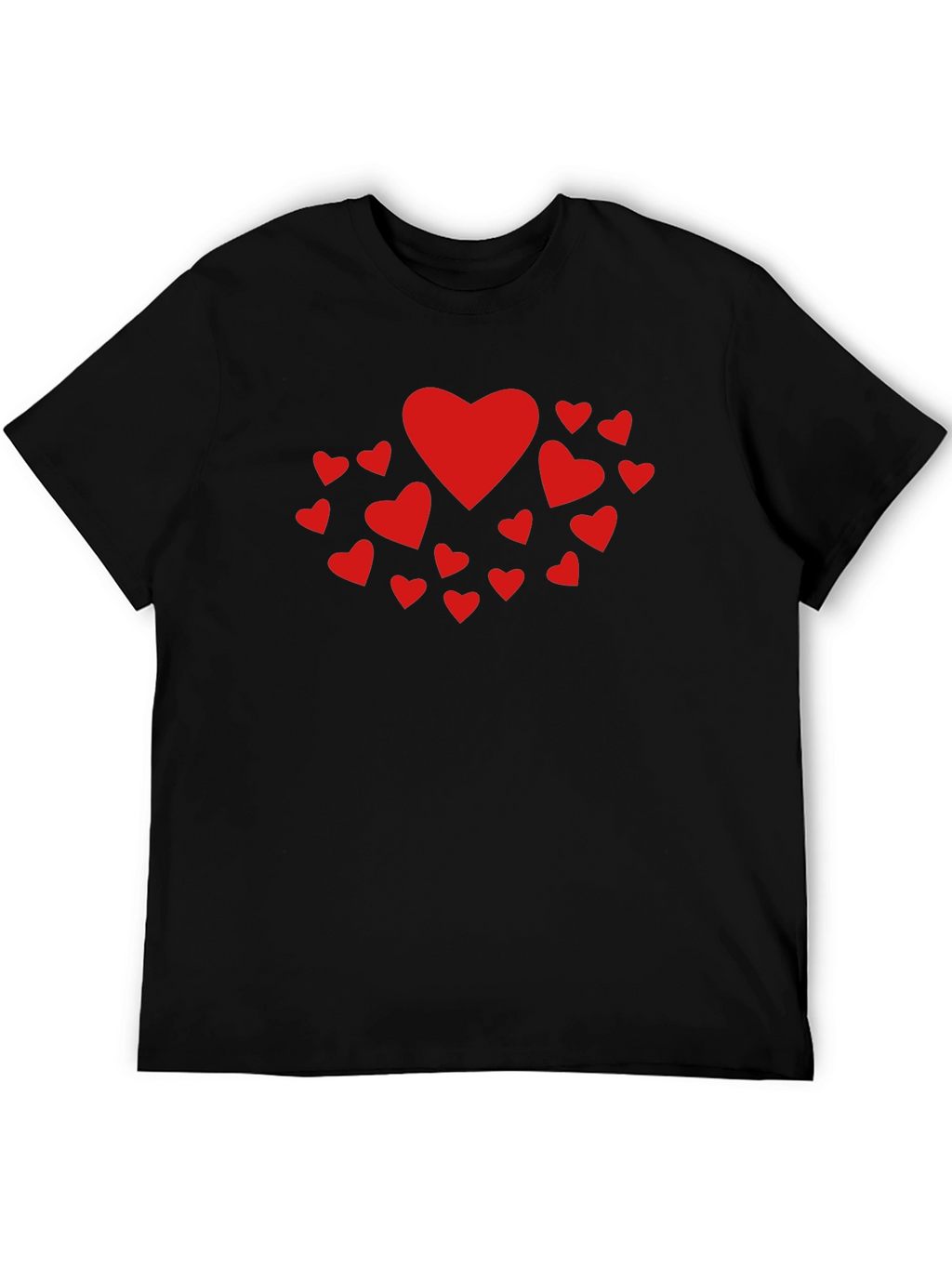 Heart Print Crew Neck T-Shirt