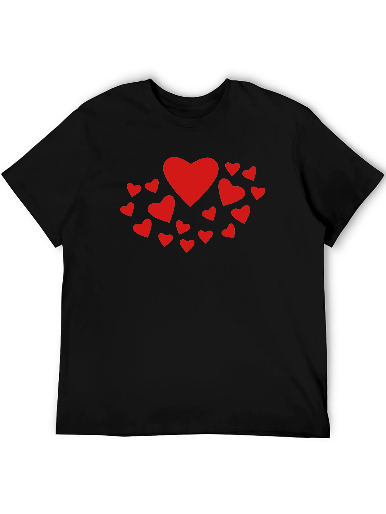 Heart Print Crew Neck T-Shirt