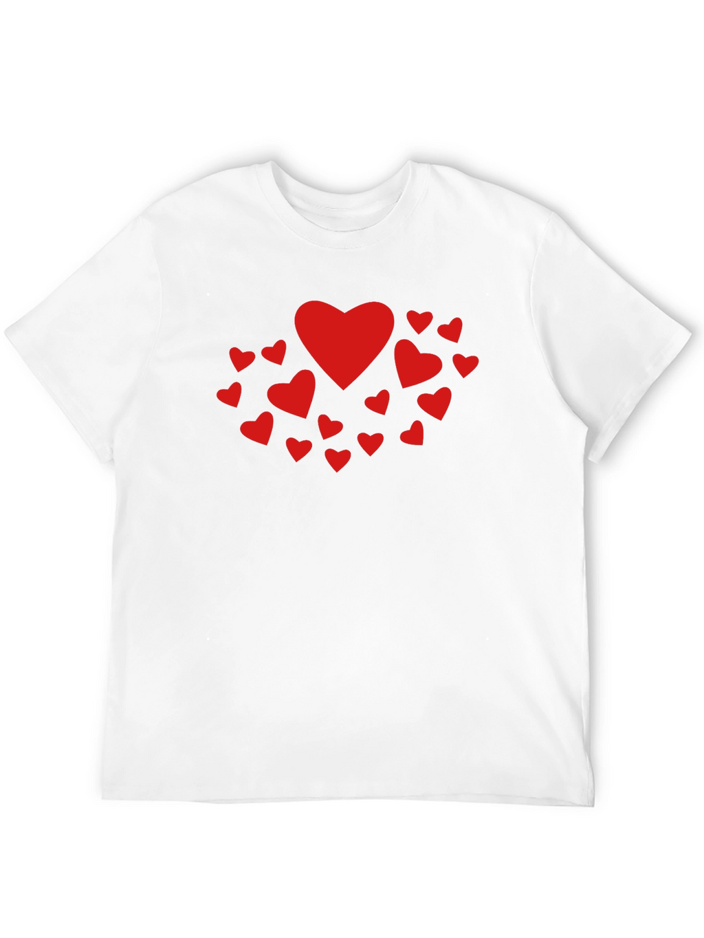 Heart Print Crew Neck T-Shirt