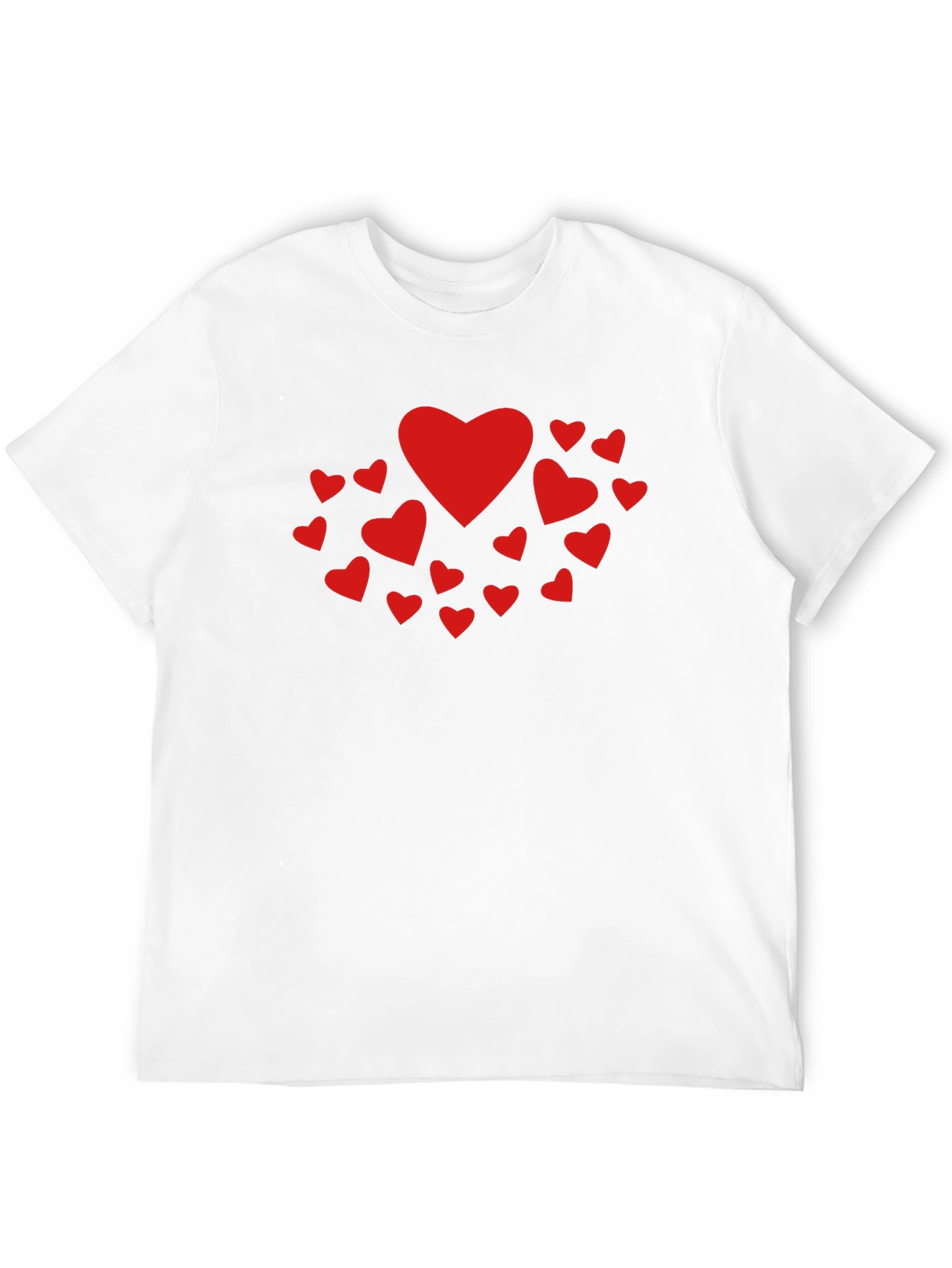 Heart Print Crew Neck T-Shirt