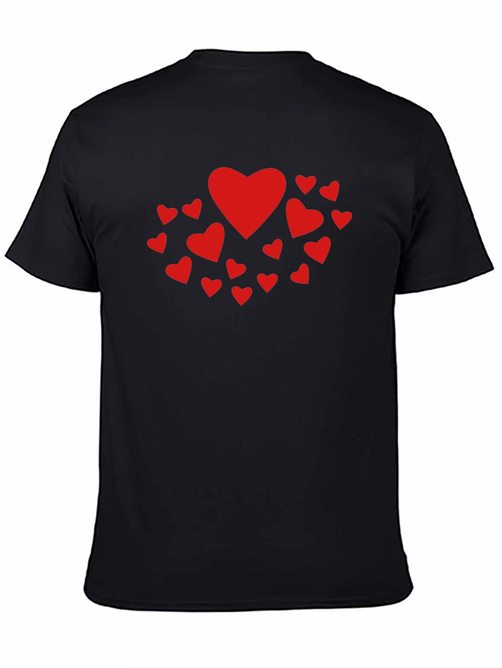 Heart Print Crew Neck T-Shirt
