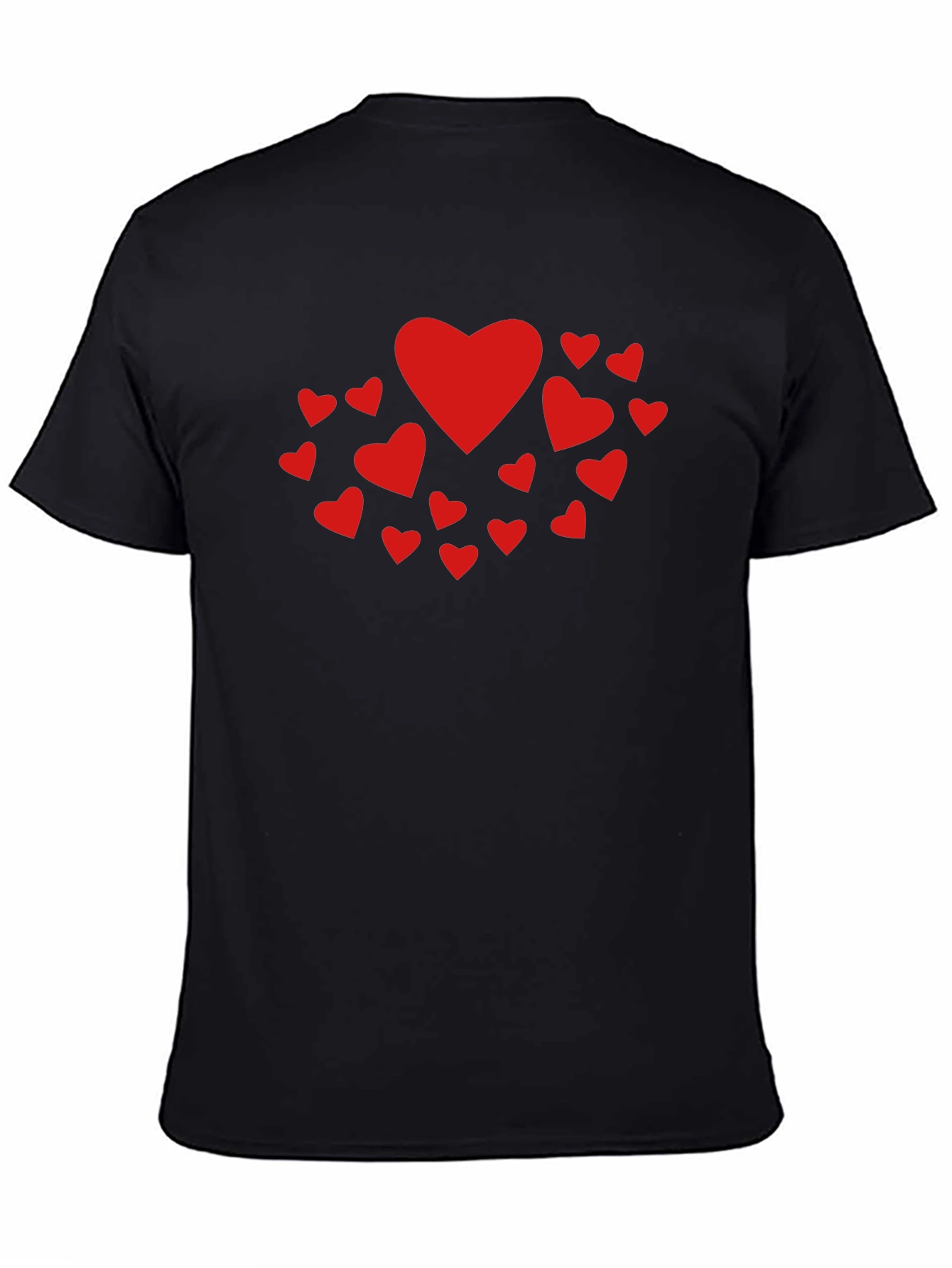 Heart Print Crew Neck T-Shirt