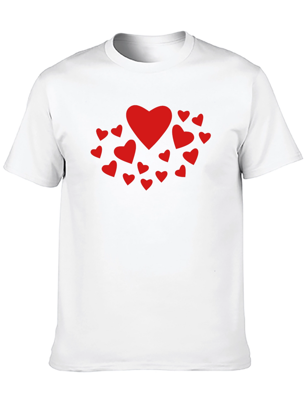 Heart Print Crew Neck T-Shirt