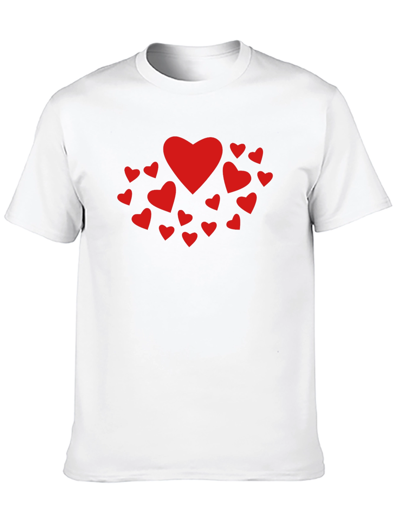 Heart Print Crew Neck T-Shirt