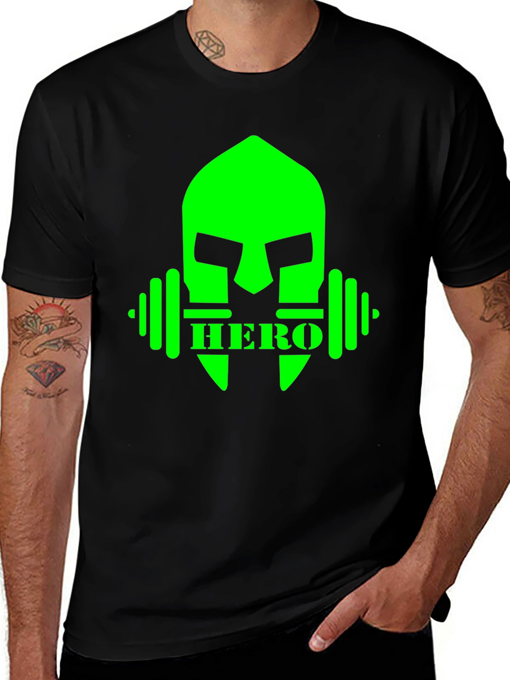 Hero Spartan Gym T-Shirt - Black Fitness Apparel