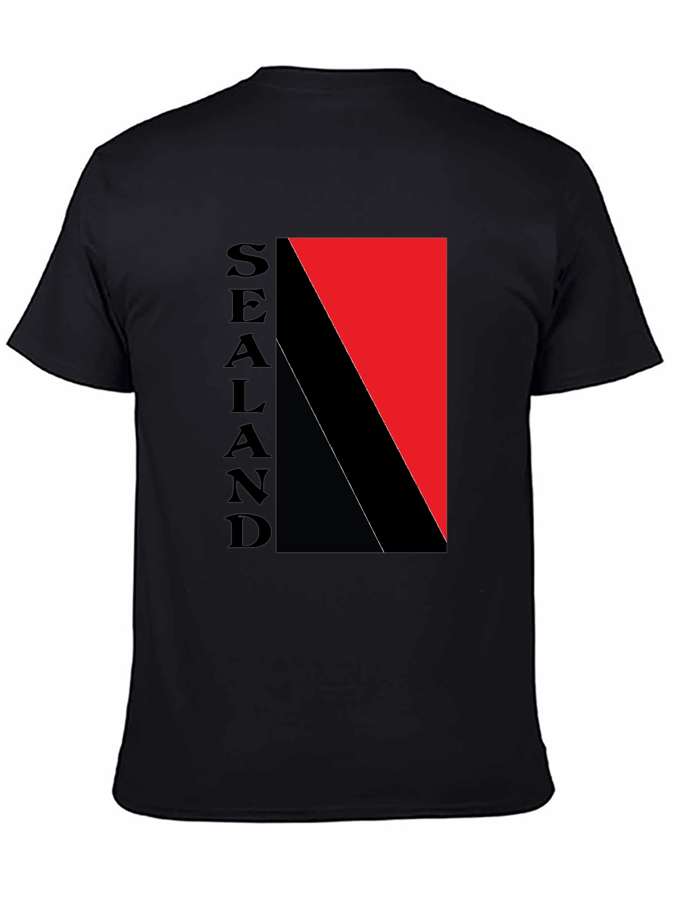 Sealand Flag Graphic Black T-Shirt