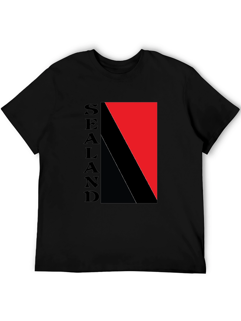 Sealand Flag Graphic Black T-Shirt