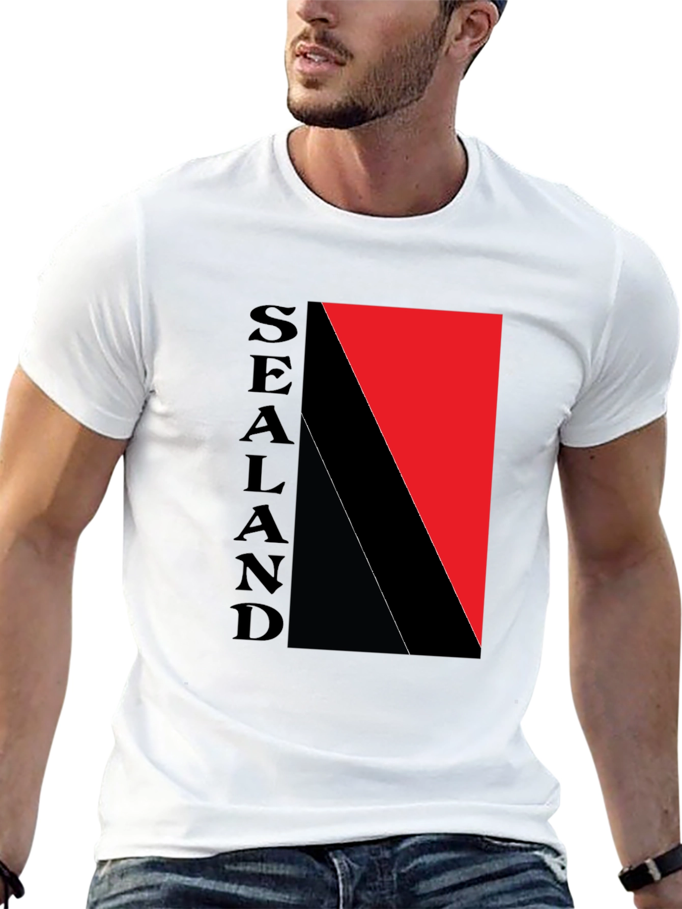 Sealand Flag Graphic Black T-Shirt