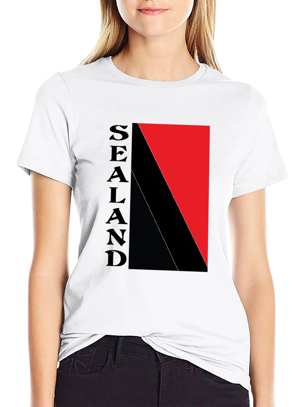 Sealand Flag Graphic Black T-Shirt