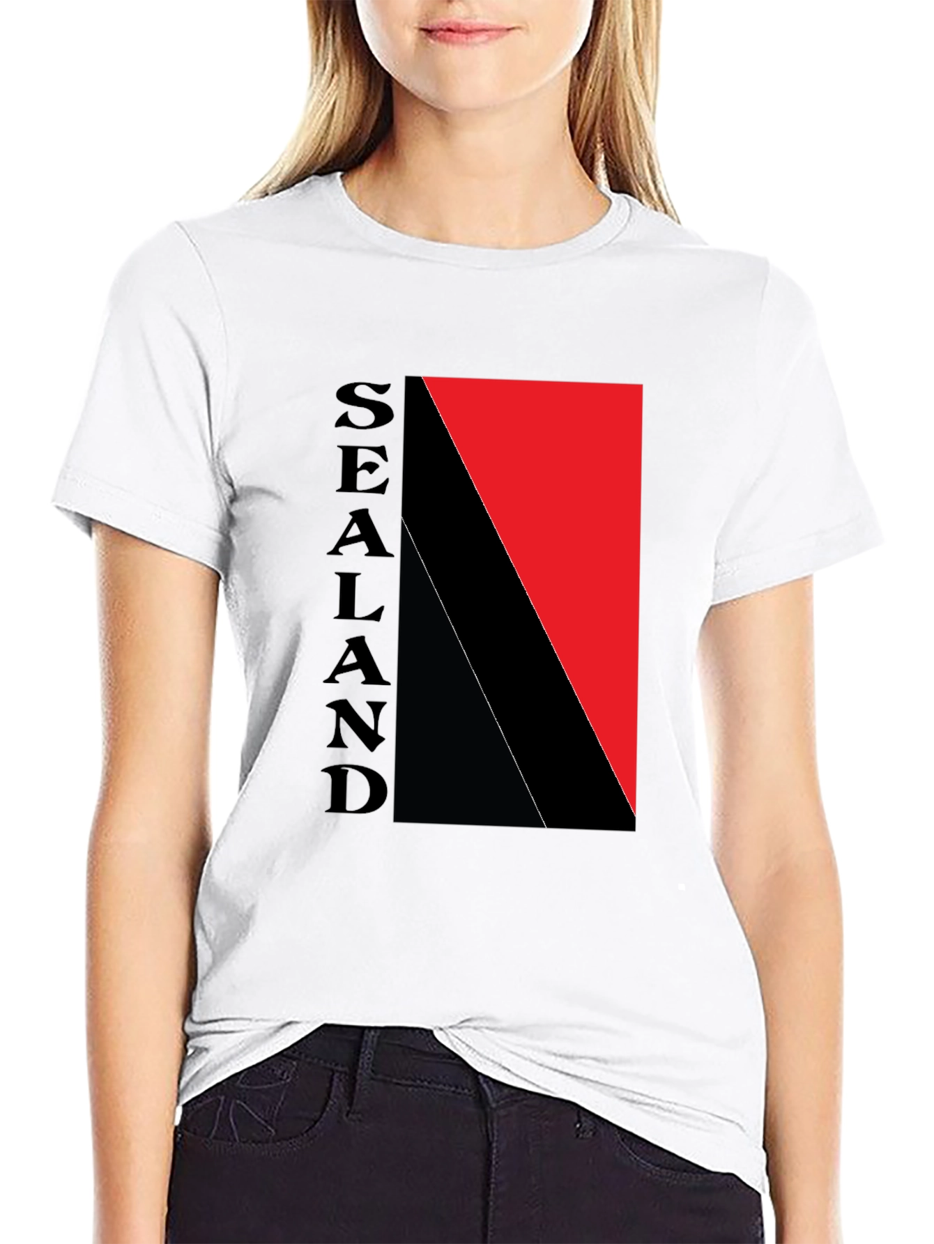 Sealand Flag Graphic Black T-Shirt