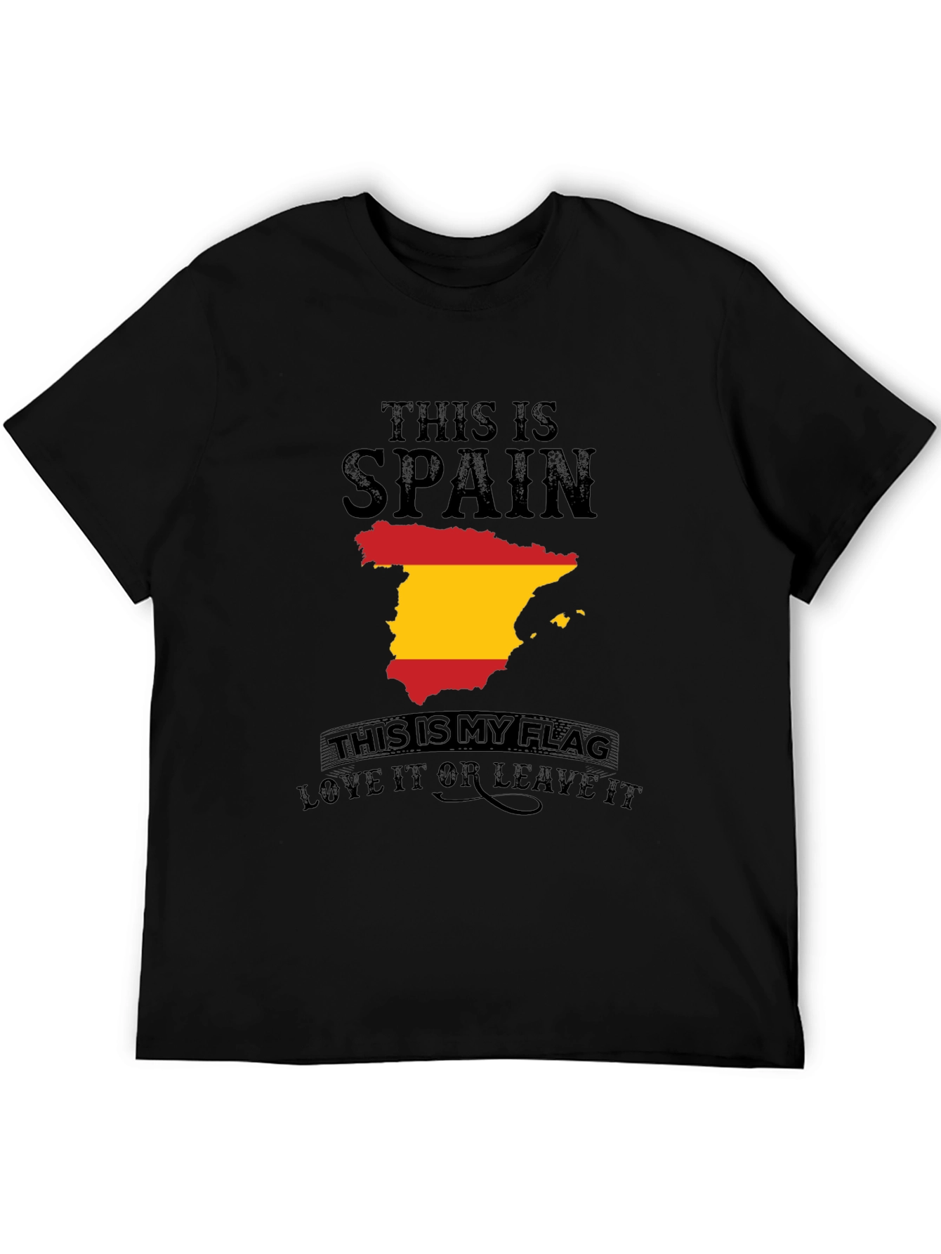 Spain Flag Graphic T-Shirt - Love It or Leave It