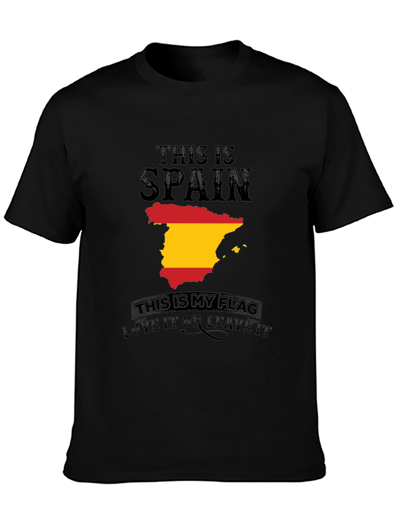 Spain Flag Graphic T-Shirt - Love It or Leave It