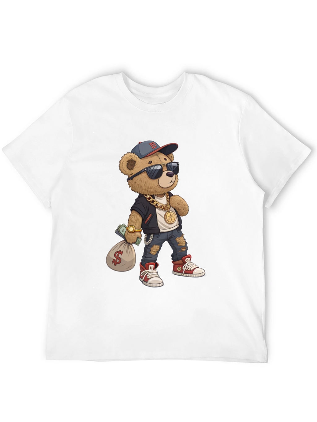 Urban Teddy Bear Graphic Tee - Cool & Stylish