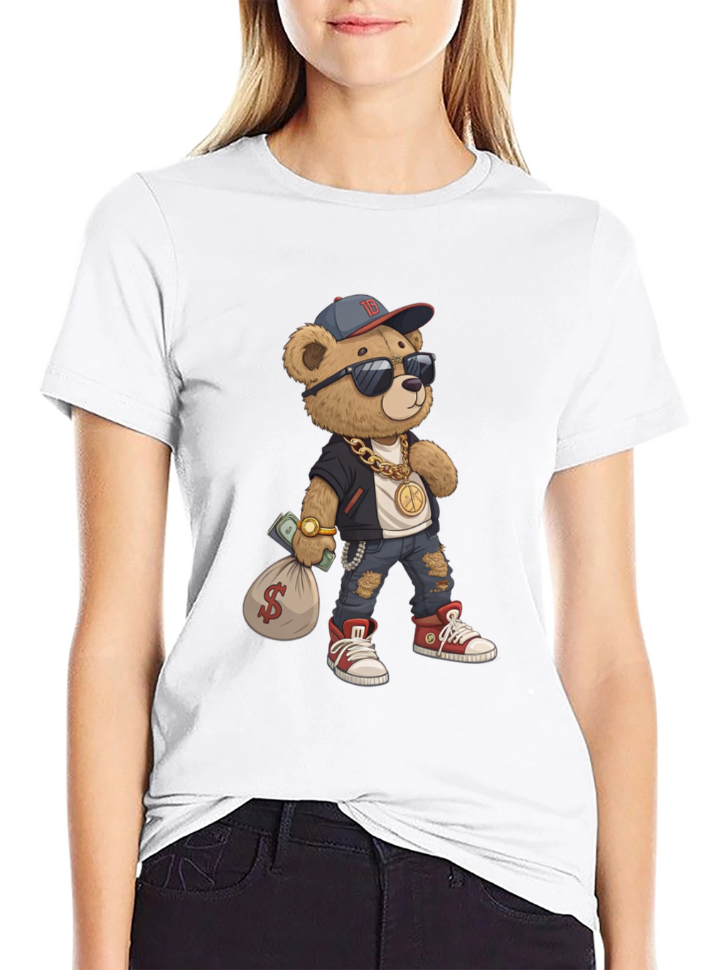Urban Teddy Bear Graphic Tee - Cool & Stylish