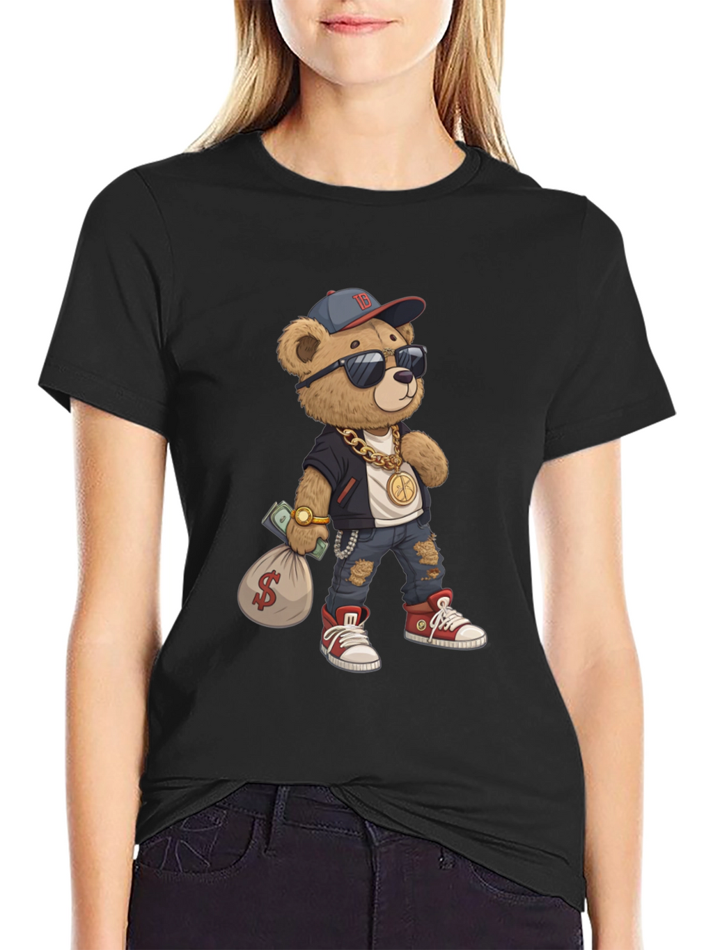 Urban Teddy Bear Graphic Tee - Cool & Stylish