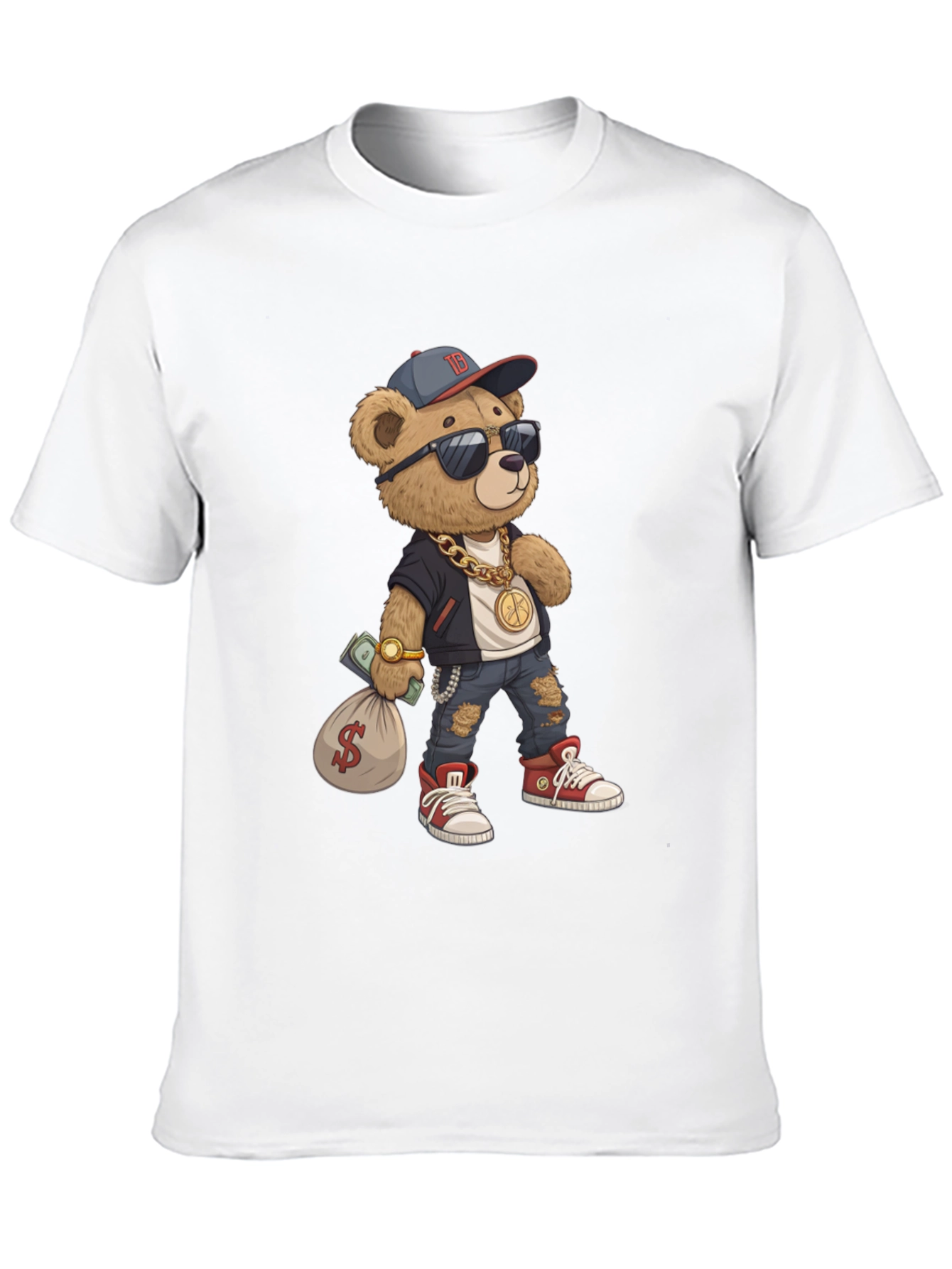 Urban Teddy Bear Graphic Tee - Cool & Stylish