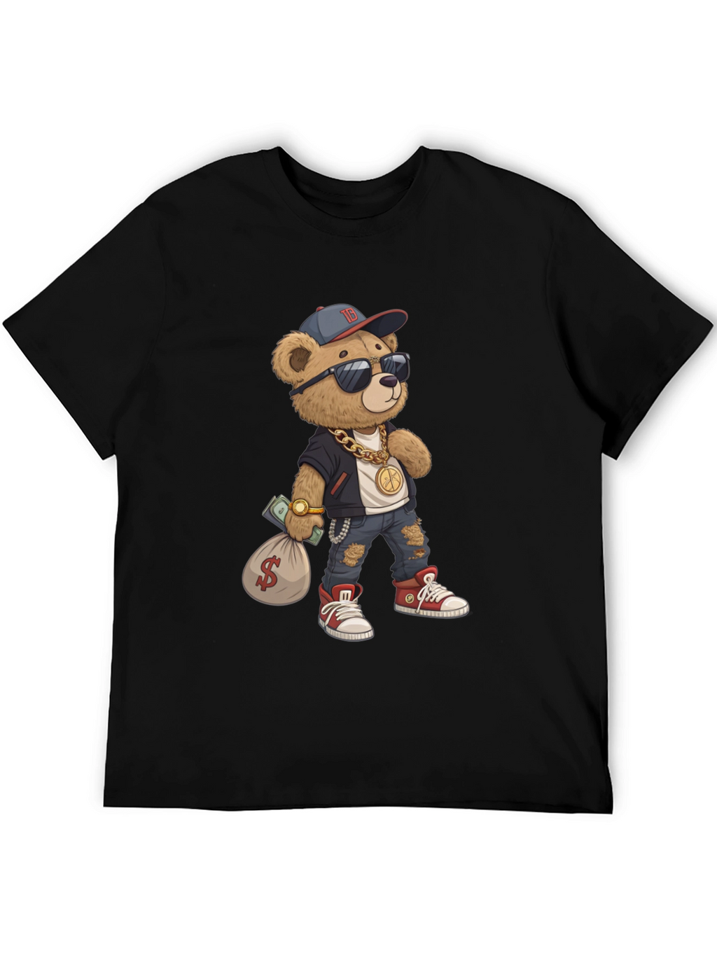 Urban Teddy Bear Graphic Tee - Cool & Stylish