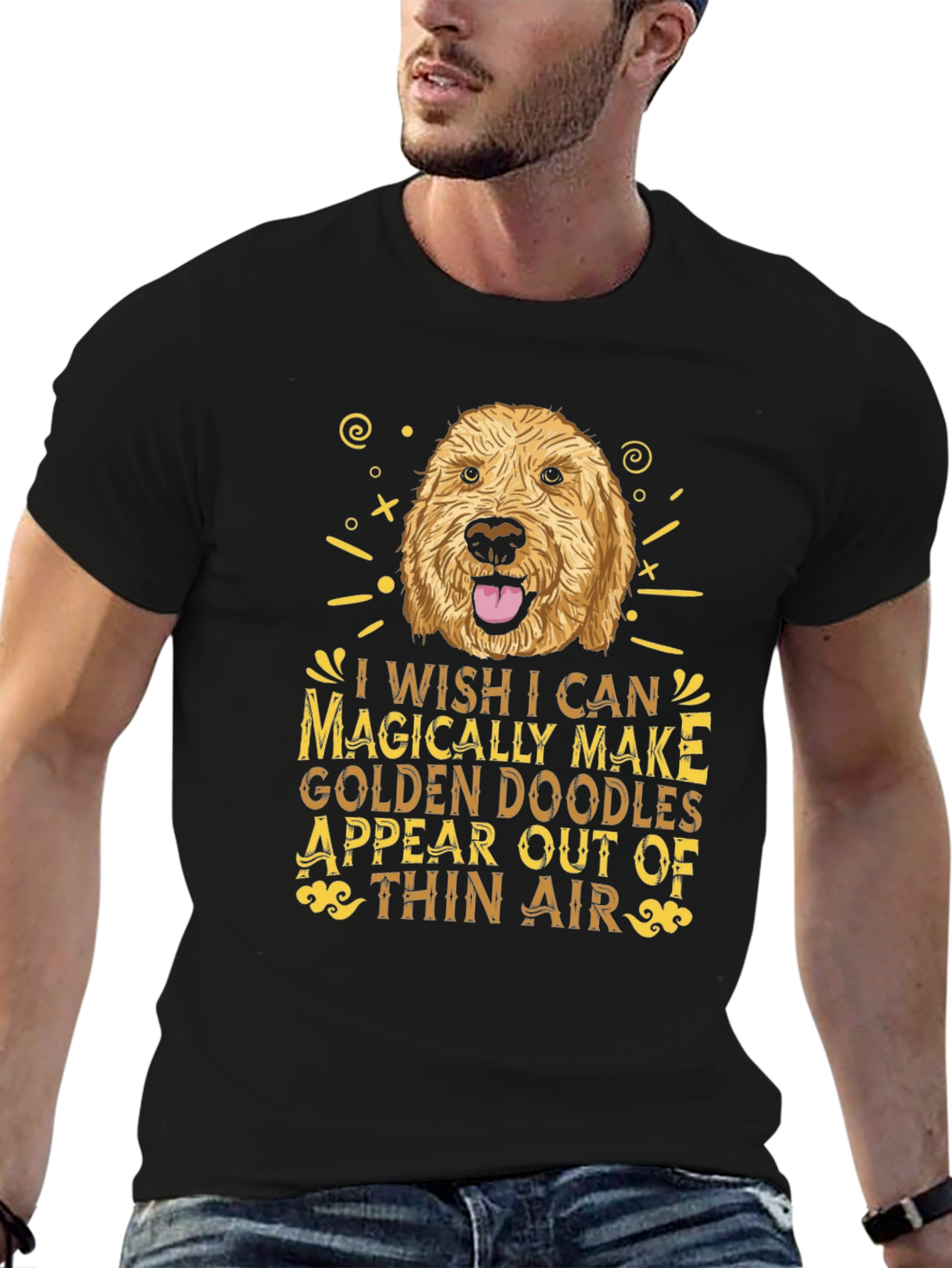 Golden Doodle Wish Graphic Tee - Black