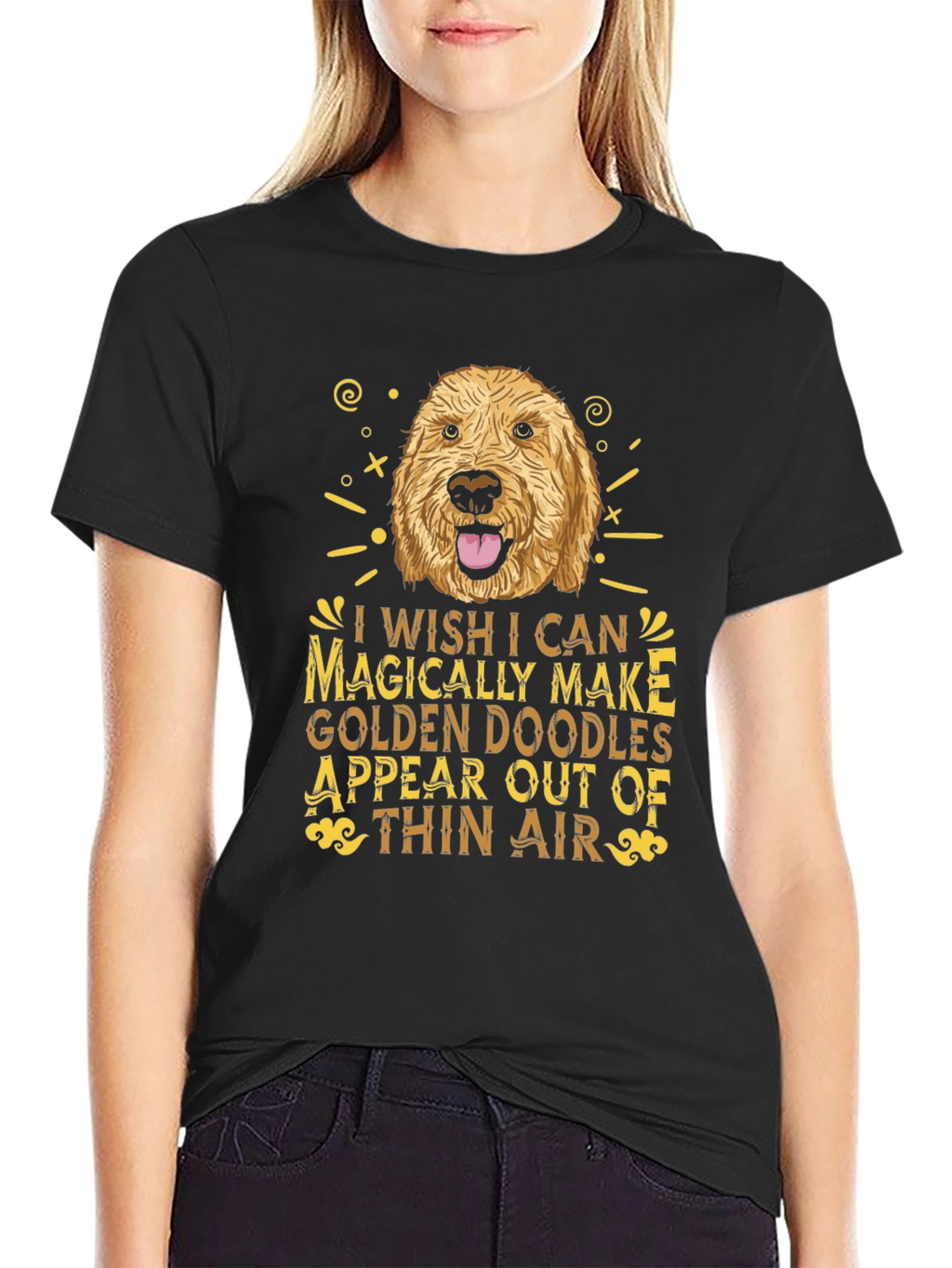 Golden Doodle Wish Graphic Tee - Black