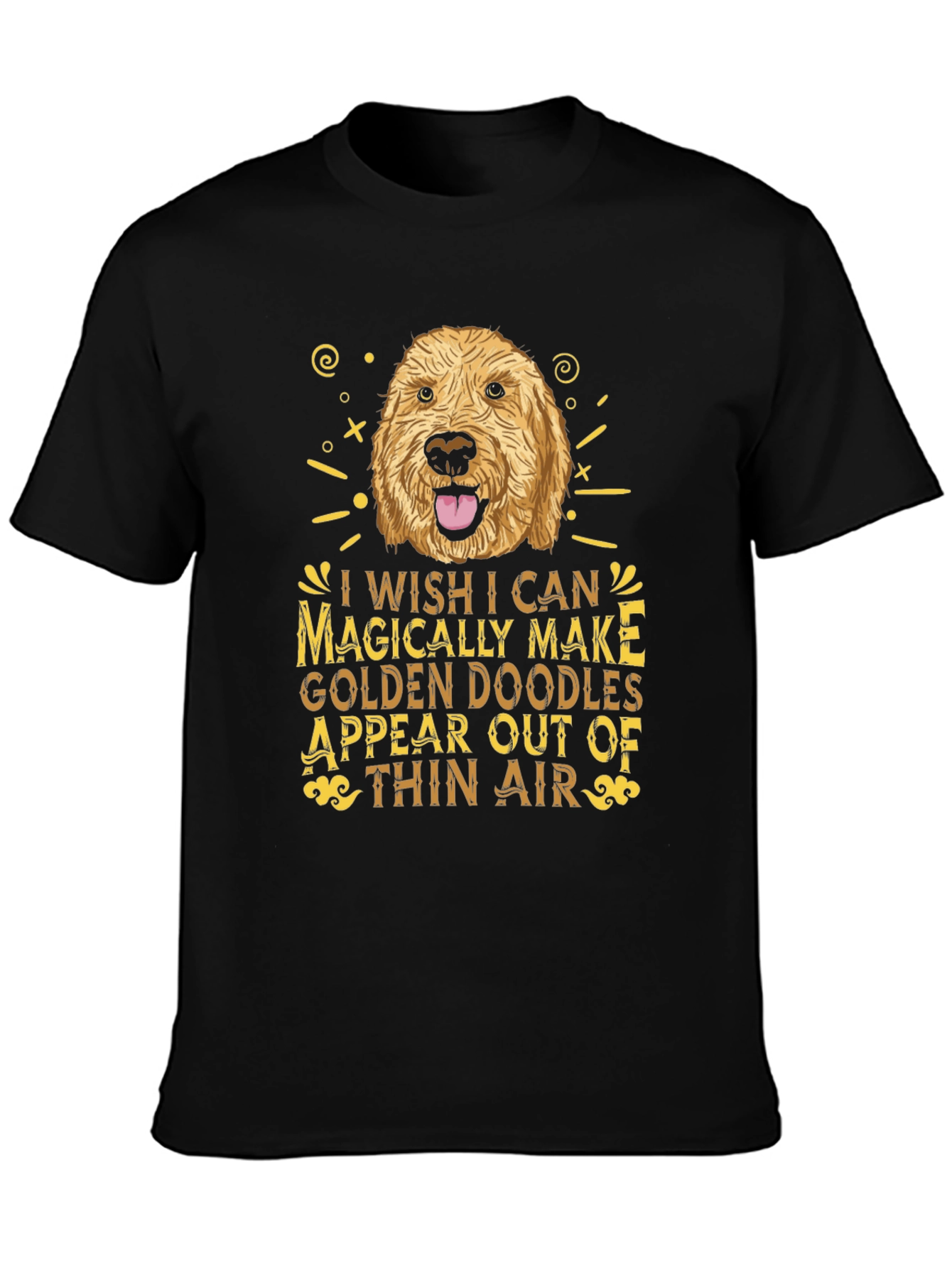 Golden Doodle Wish Graphic Tee - Black
