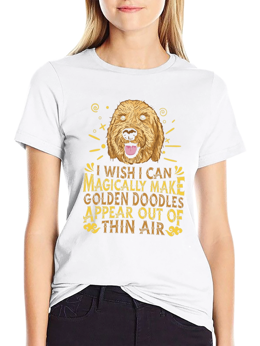 Golden Doodle Wish Graphic Tee - Black