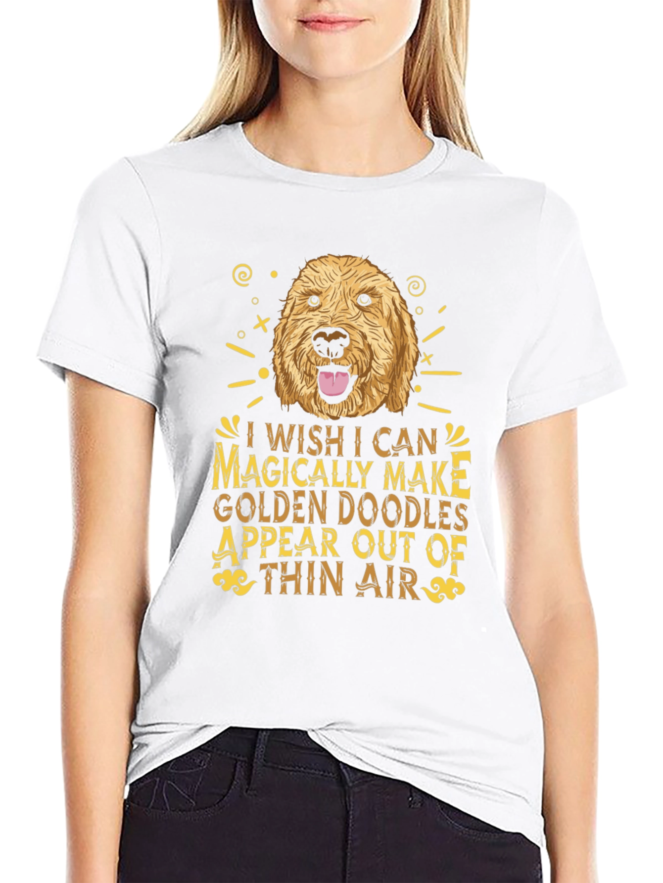 Golden Doodle Wish Graphic Tee - Black
