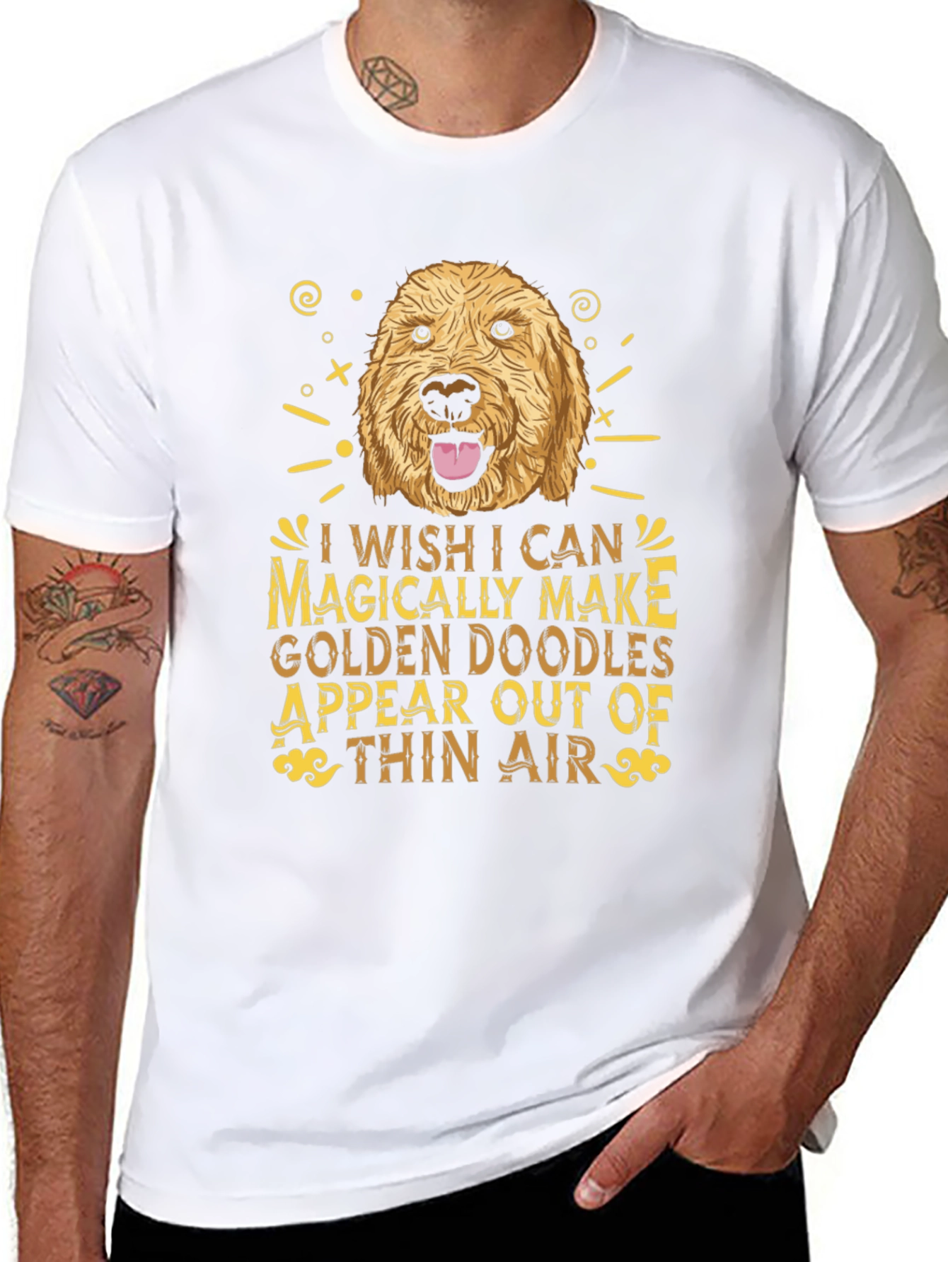 Golden Doodle Wish Graphic Tee - Black