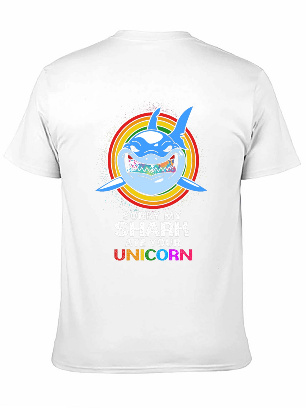 Funny Shark Ate Unicorn Graphic Tee