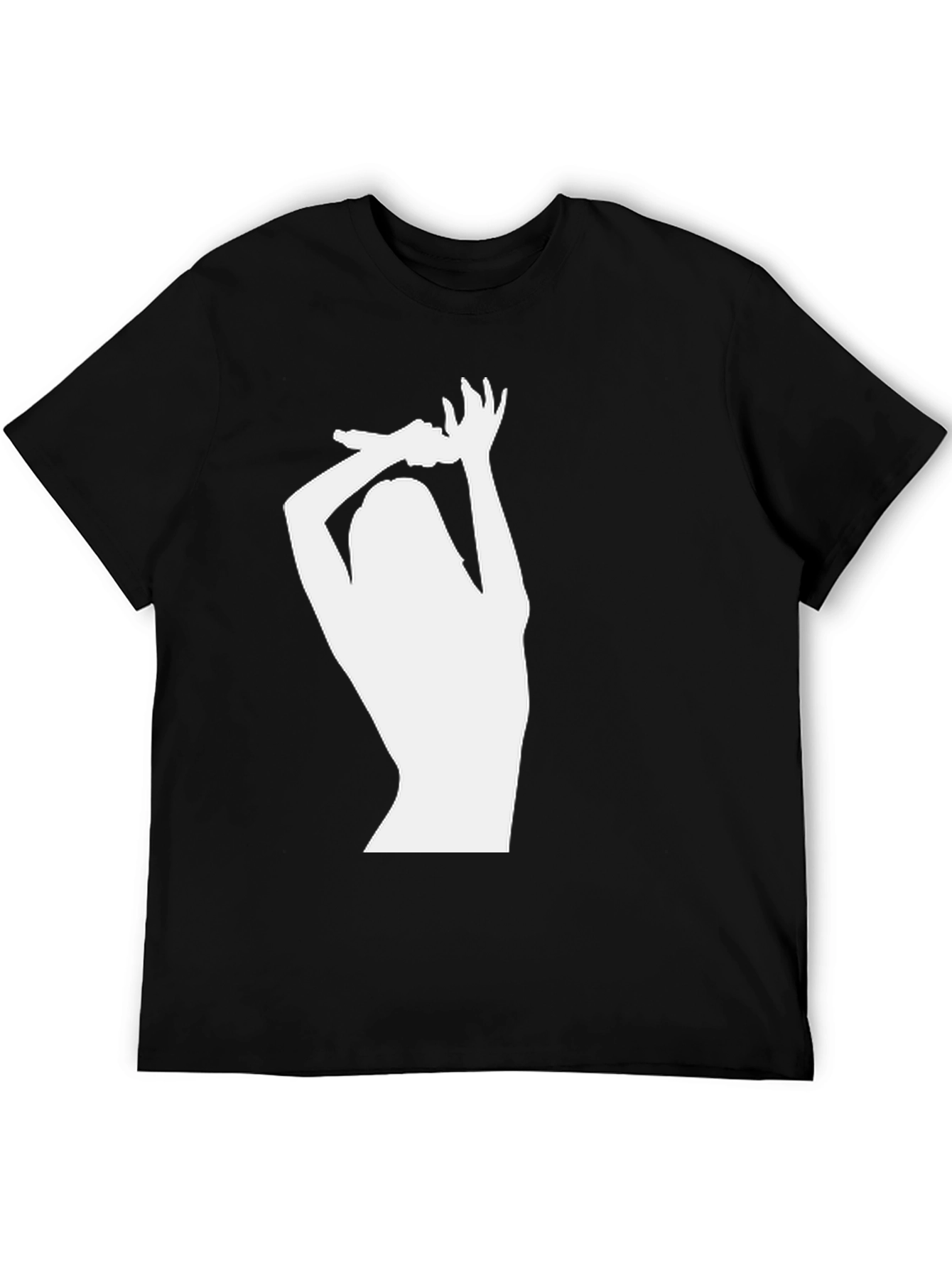 Silhouette Graphic Tee - Black Crew Neck T-Shirt