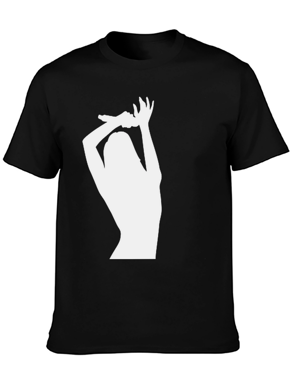 Silhouette Graphic Tee - Black Crew Neck T-Shirt
