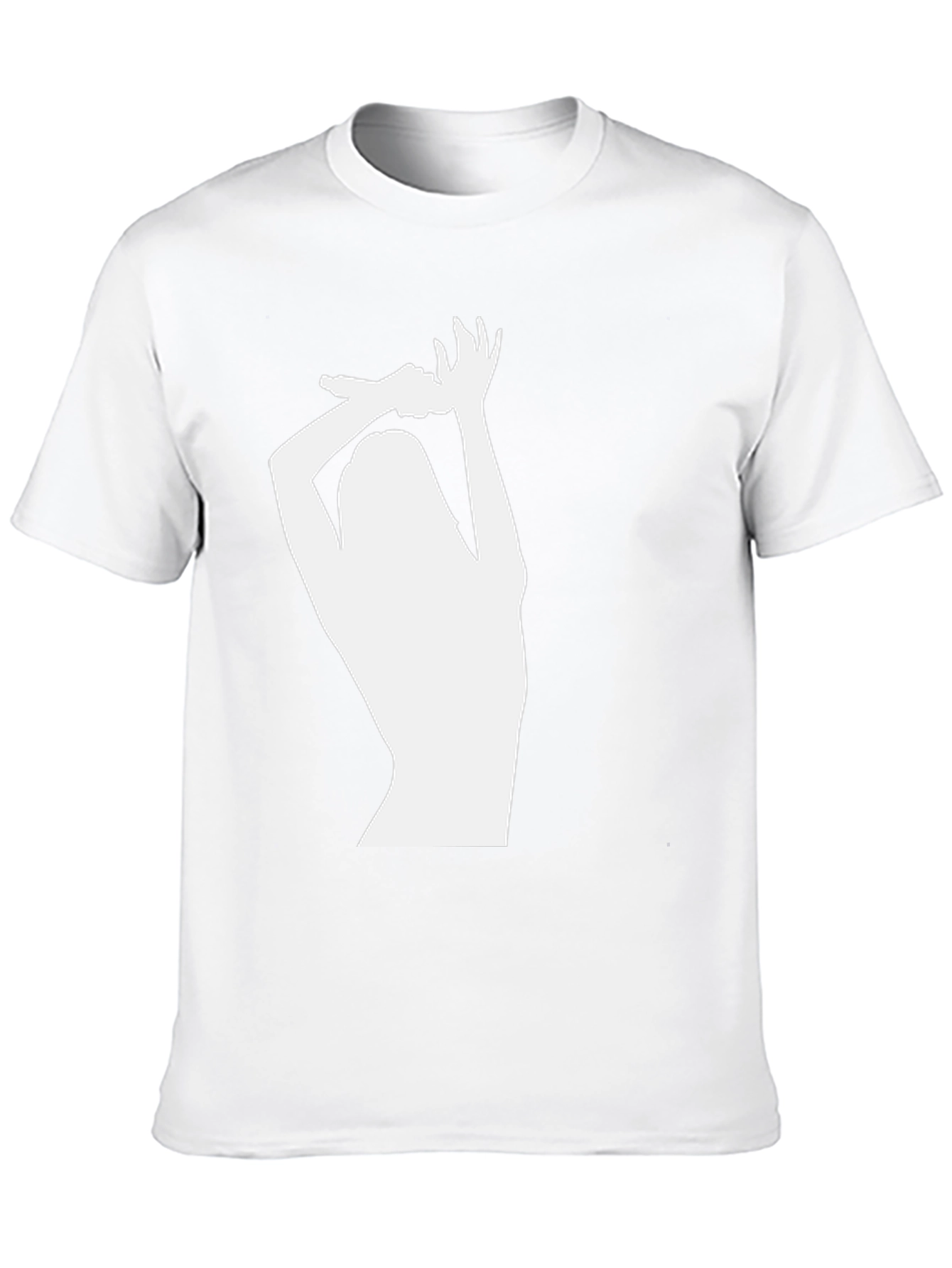Silhouette Graphic Tee - Black Crew Neck T-Shirt