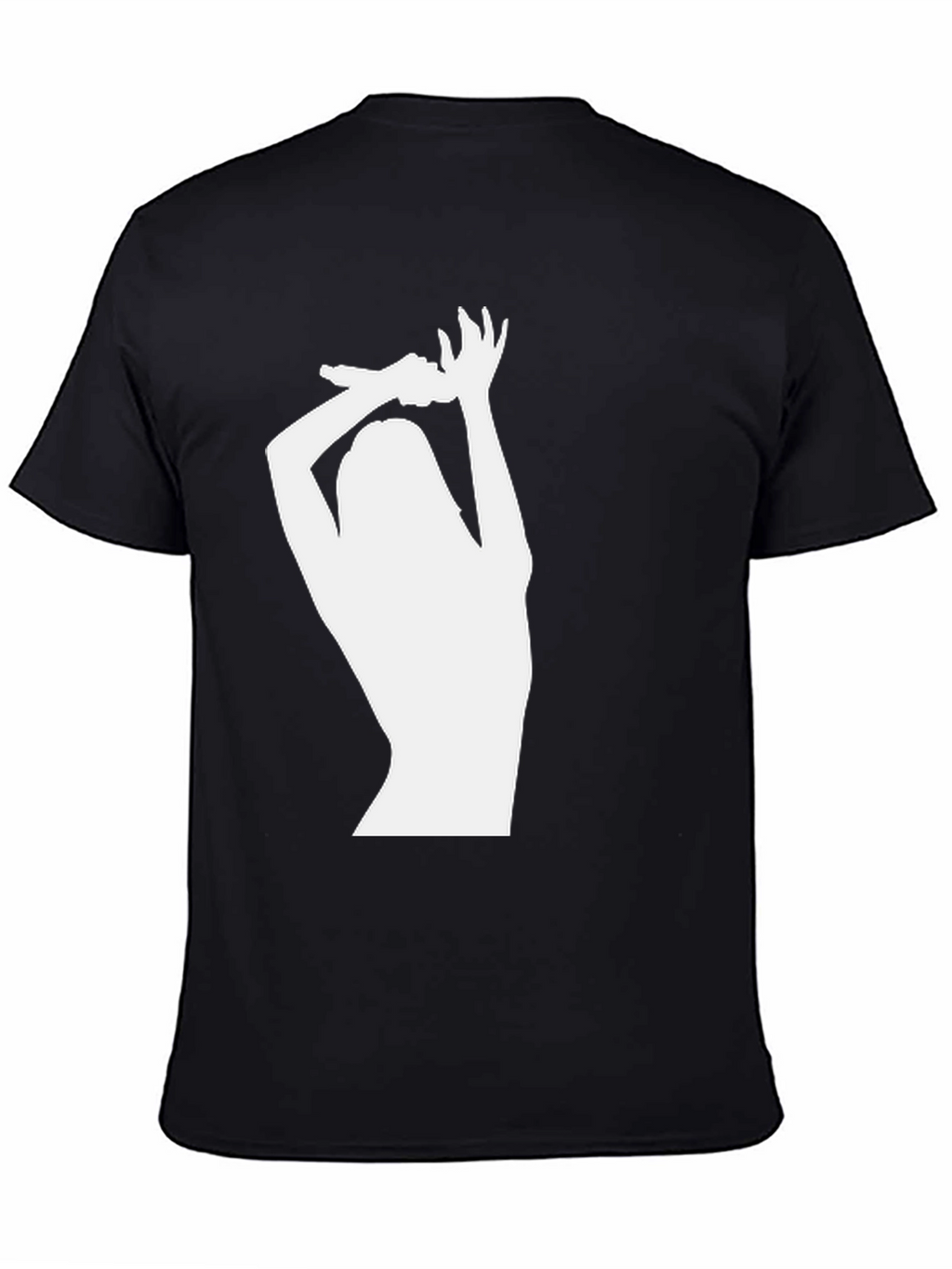 Silhouette Graphic Tee - Black Crew Neck T-Shirt