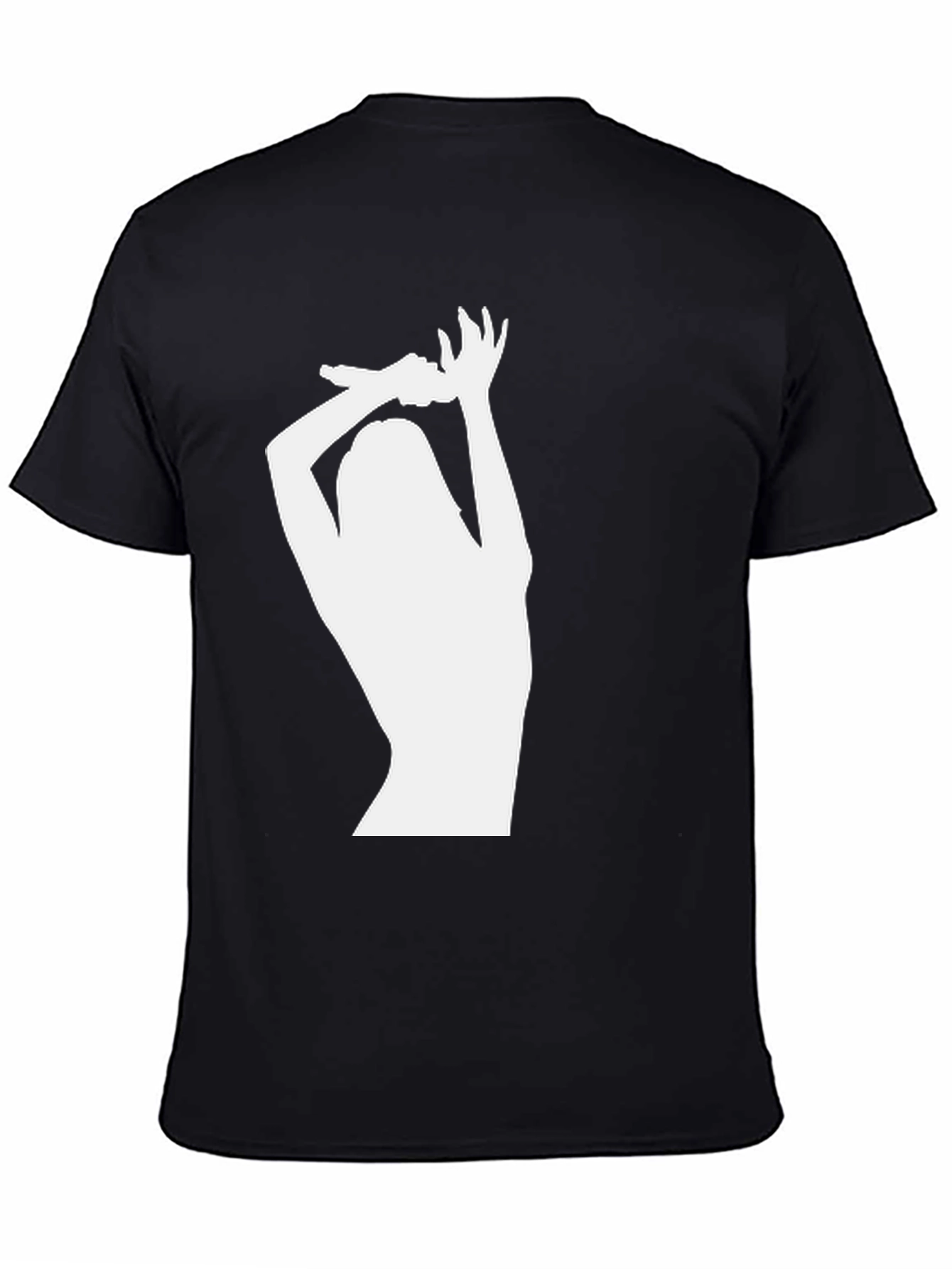Silhouette Graphic Tee - Black Crew Neck T-Shirt