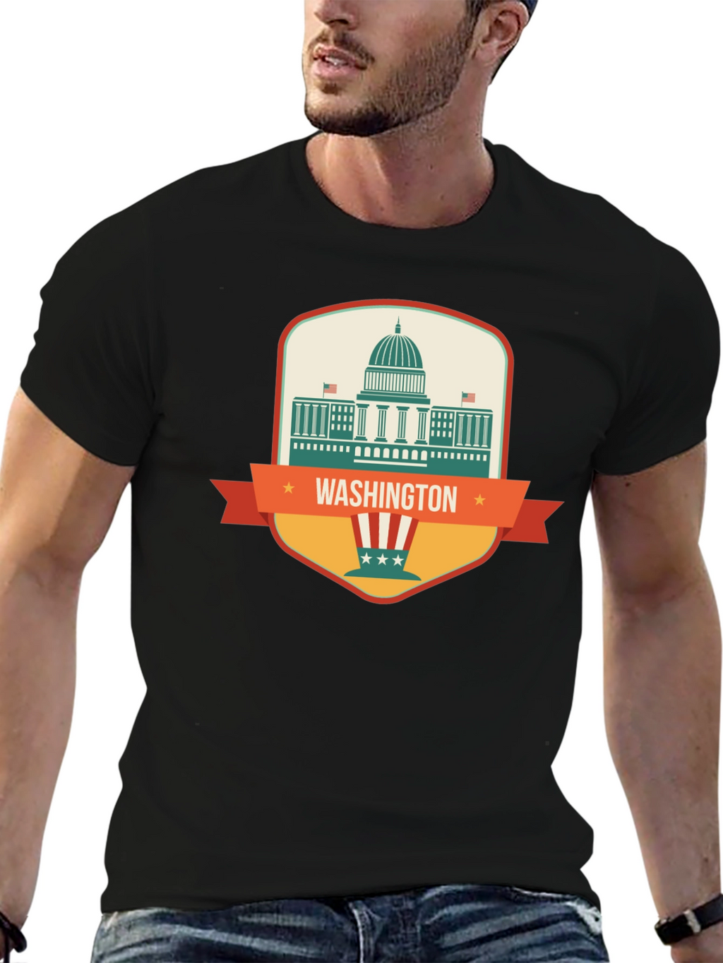 Washington DC Graphic Tee - Patriotic Design
