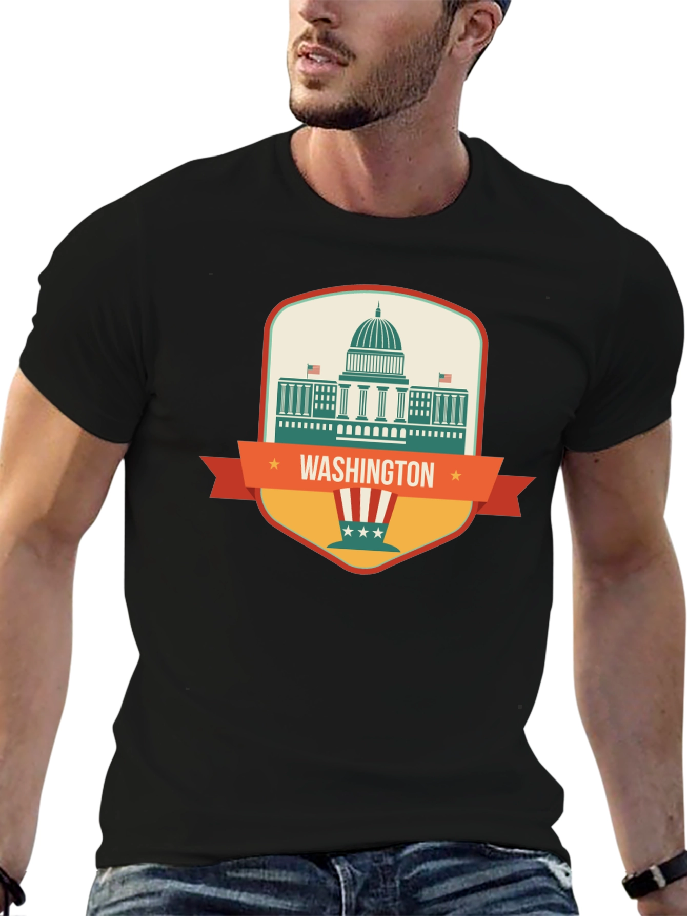 Washington DC Graphic Tee - Patriotic Design