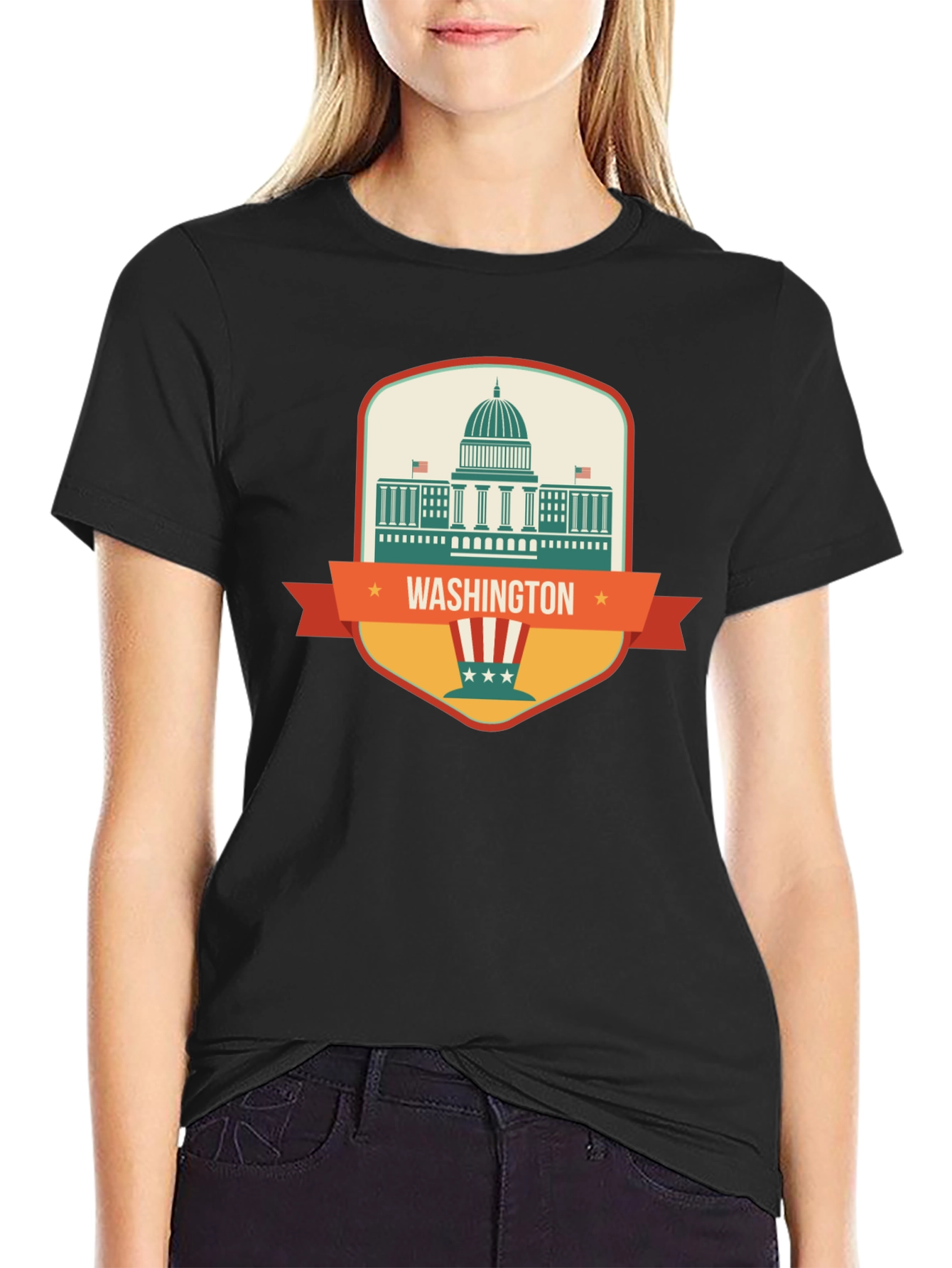 Washington DC Graphic Tee - Patriotic Design