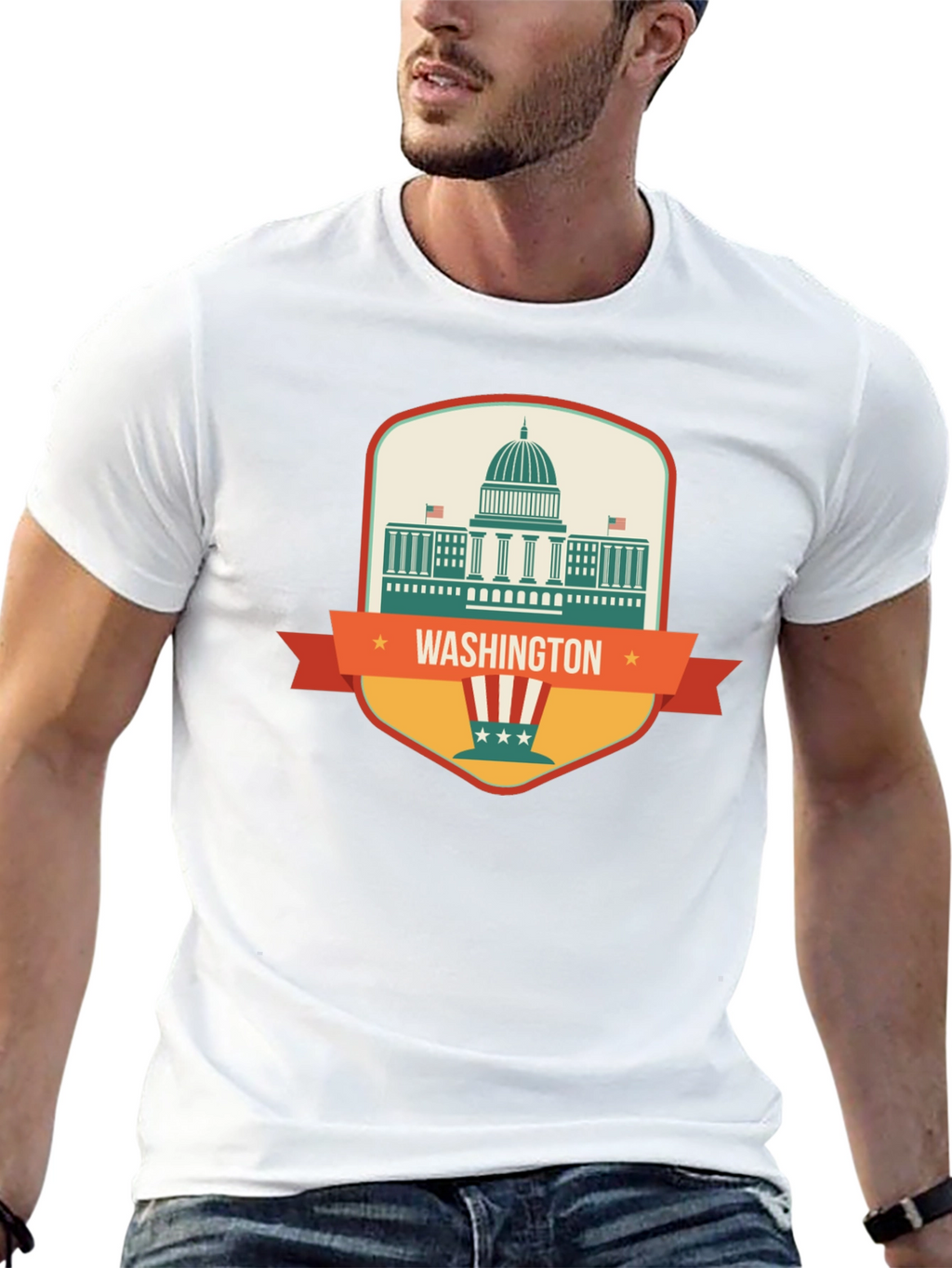 Washington DC Graphic Tee - Patriotic Design