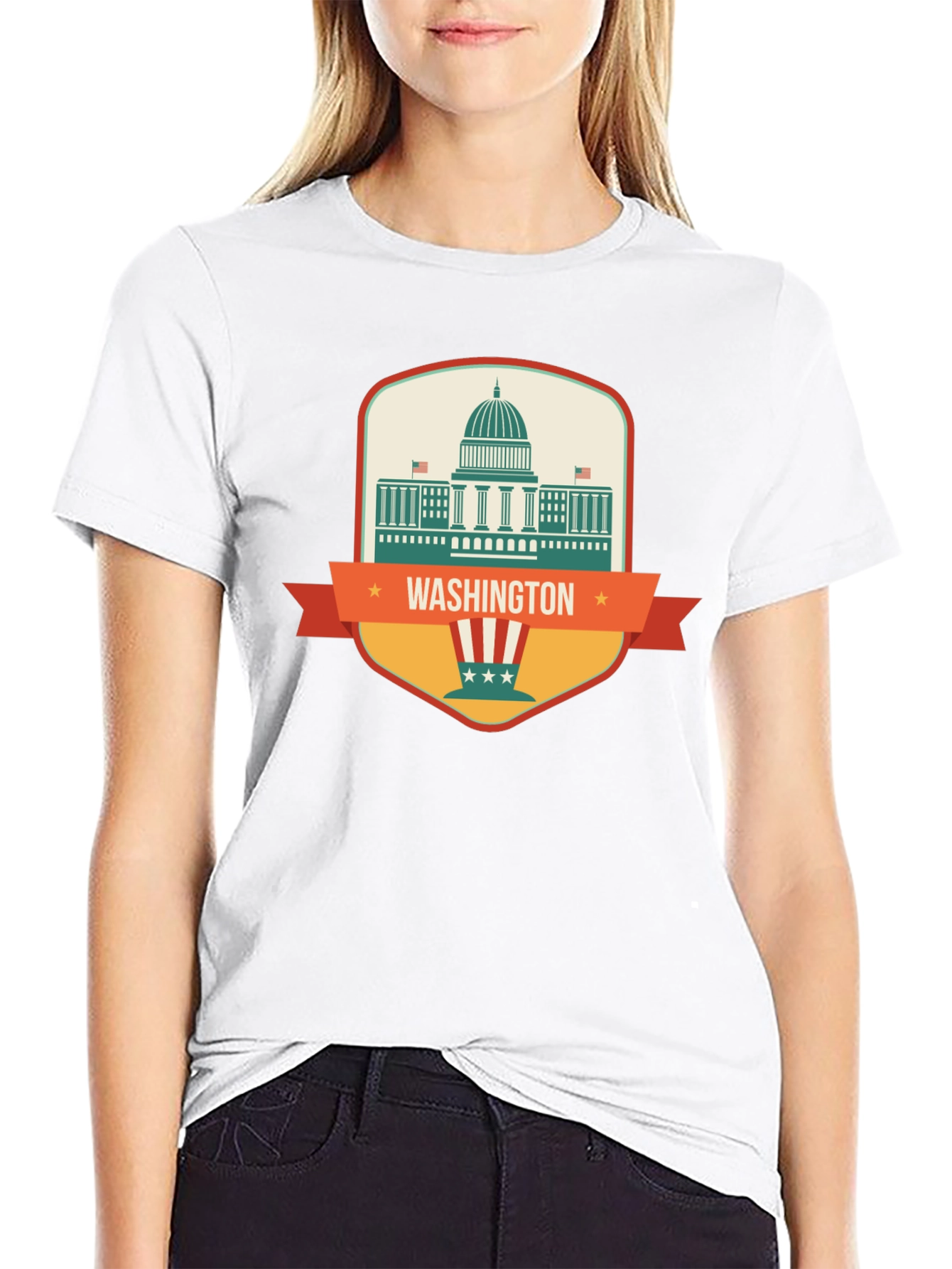 Washington DC Graphic Tee - Patriotic Design