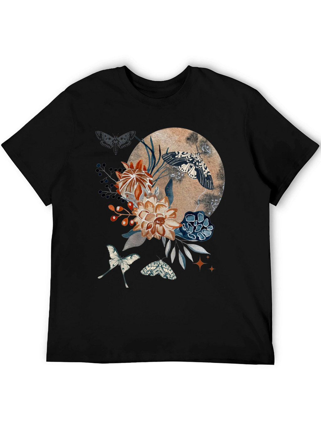 Floral Moth Graphic Tee