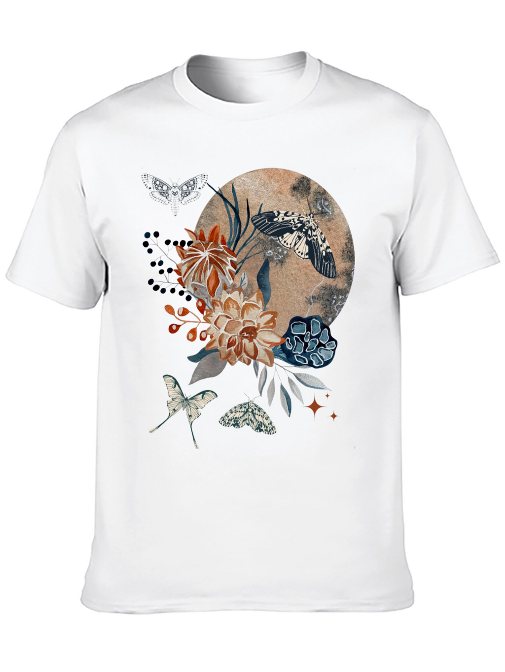 Floral Moth Graphic Tee