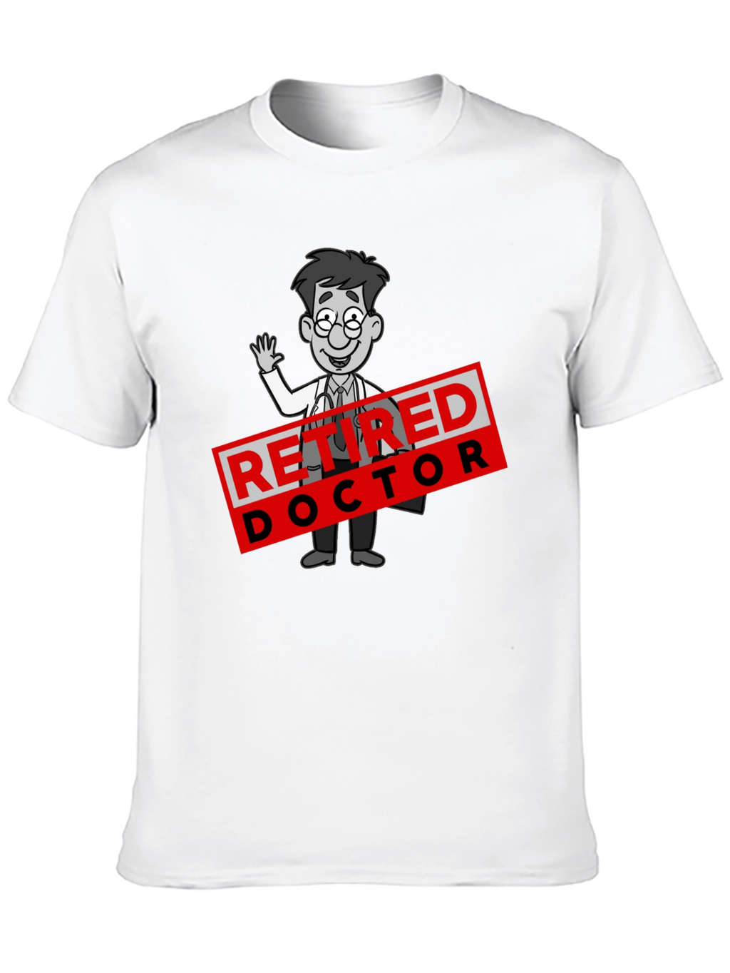 Retired Doctor Cartoon Graphic T-Shirt