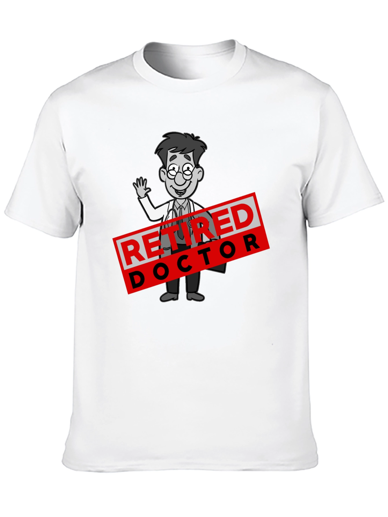 Retired Doctor Cartoon Graphic T-Shirt