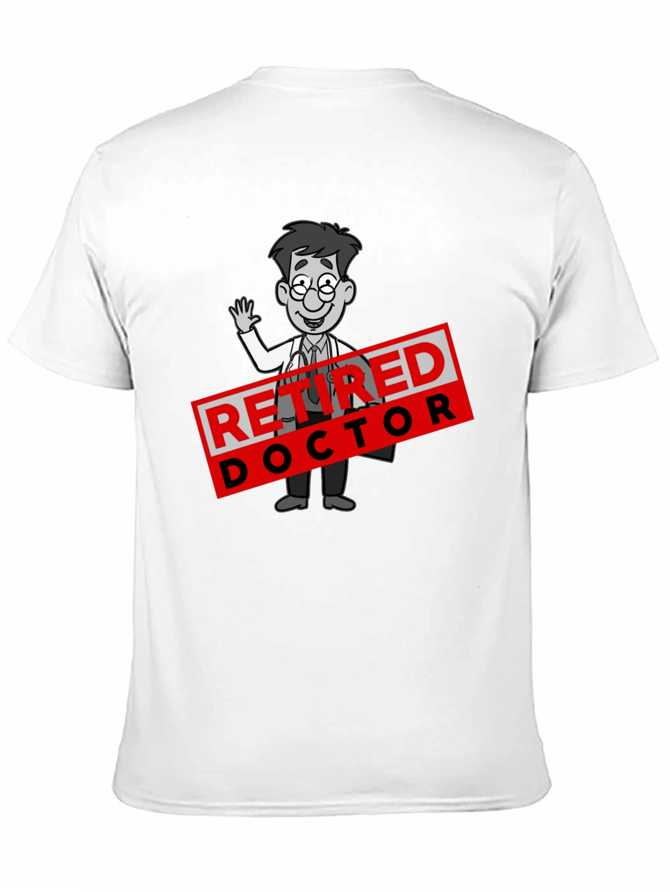 Retired Doctor Cartoon Graphic T-Shirt