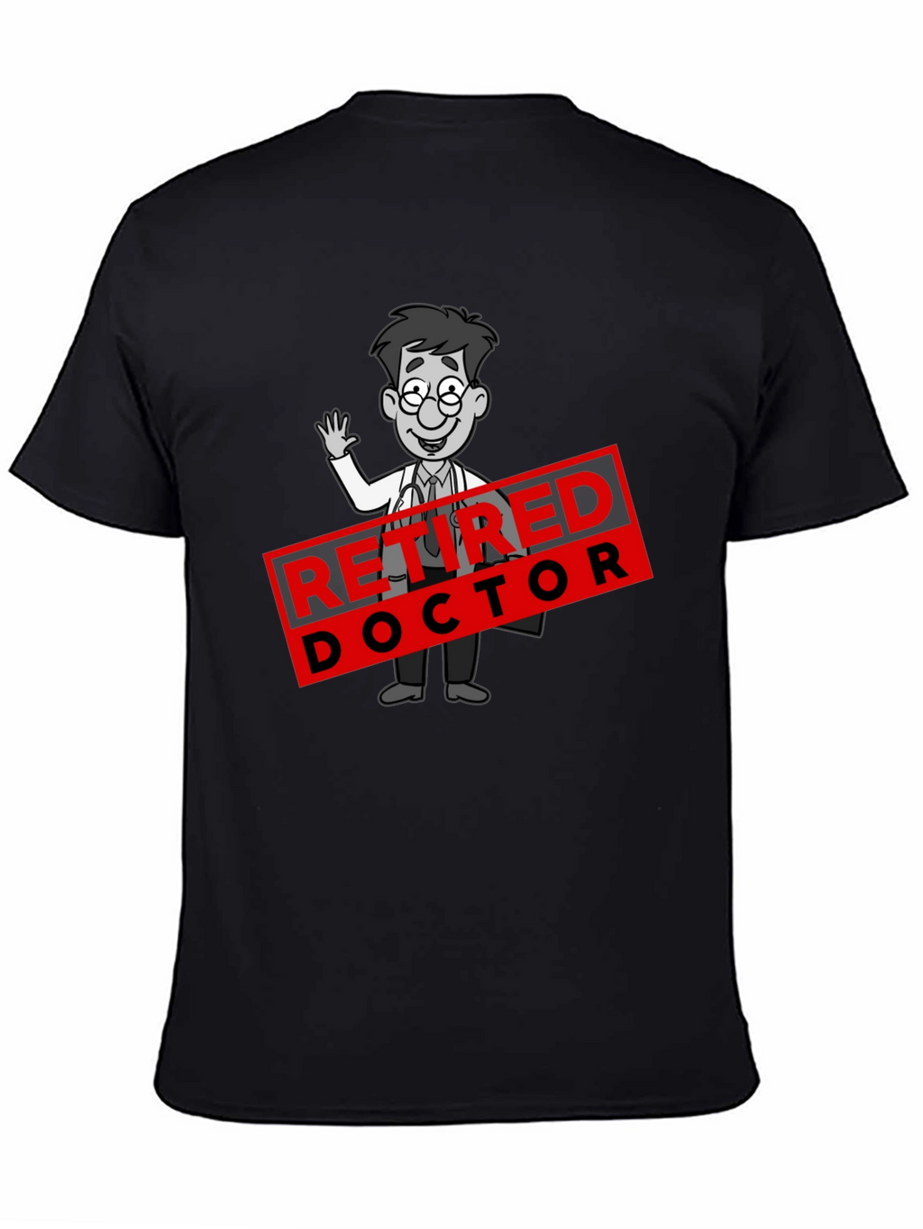 Retired Doctor Cartoon Graphic T-Shirt