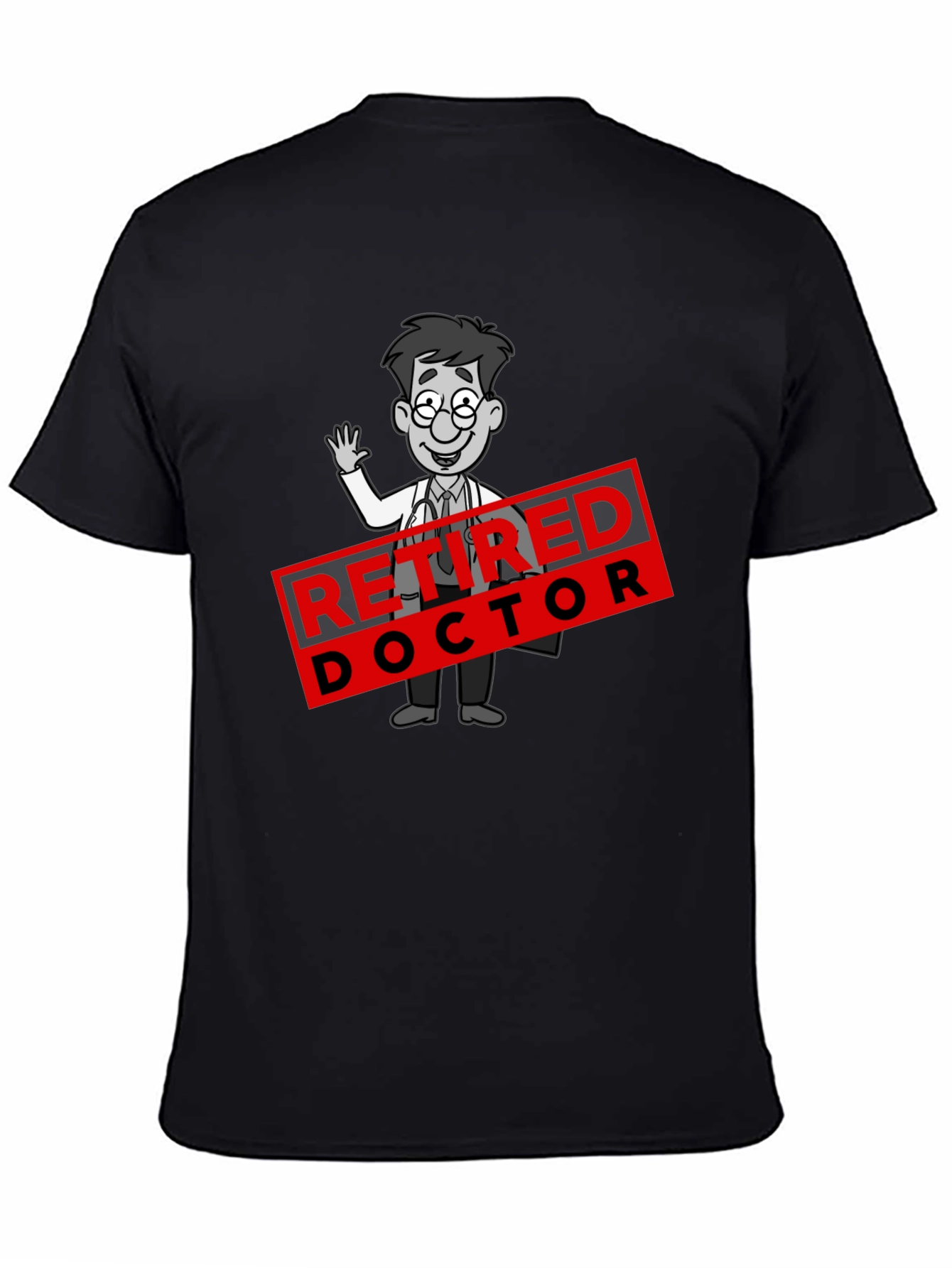 Retired Doctor Cartoon Graphic T-Shirt